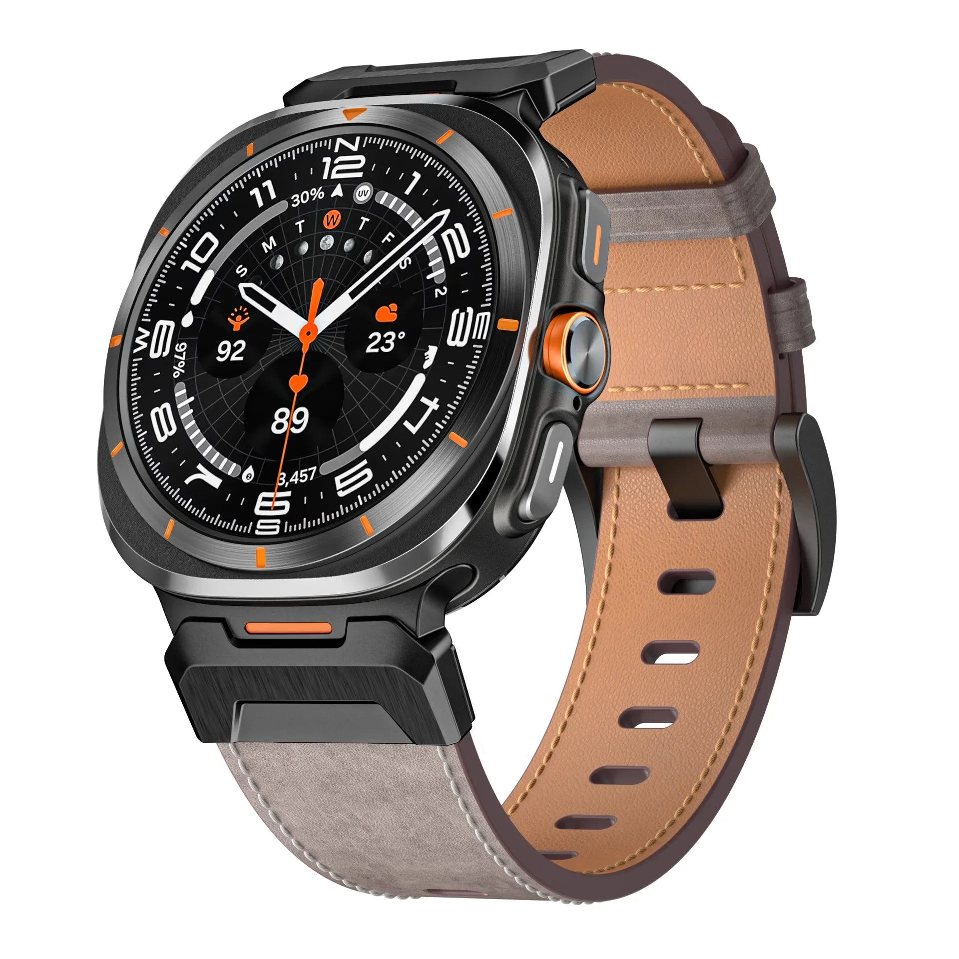 Premium Genuine Leather Band for Samsung Galaxy Watch Ultra - Stylish & Durable Replacement Strap for Work, Gym & Everyday Wear