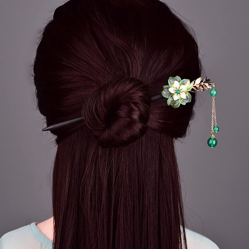 Elegant Agate Hair Stick - Chinese Hanfu Hairpin with Tassel for Bun & Updo Hairstyles | Perfect for Weddings, Cosplay & Traditional Chinese Fashion