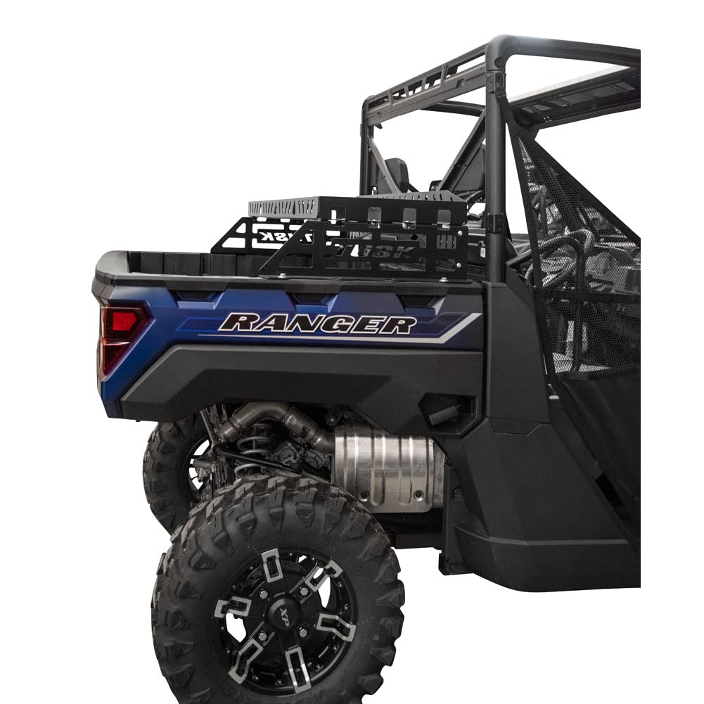 Tusk Cargo Rack - Black Powder Coated - Fits Polaris Ranger Crew XP 1000 (2017-2025), Ranger 1000 (2022-2025), Ranger XP (2022-2025) - Heavy Duty Utility Rack for Off-Road ATV Accessories & Hunting Gear Storage