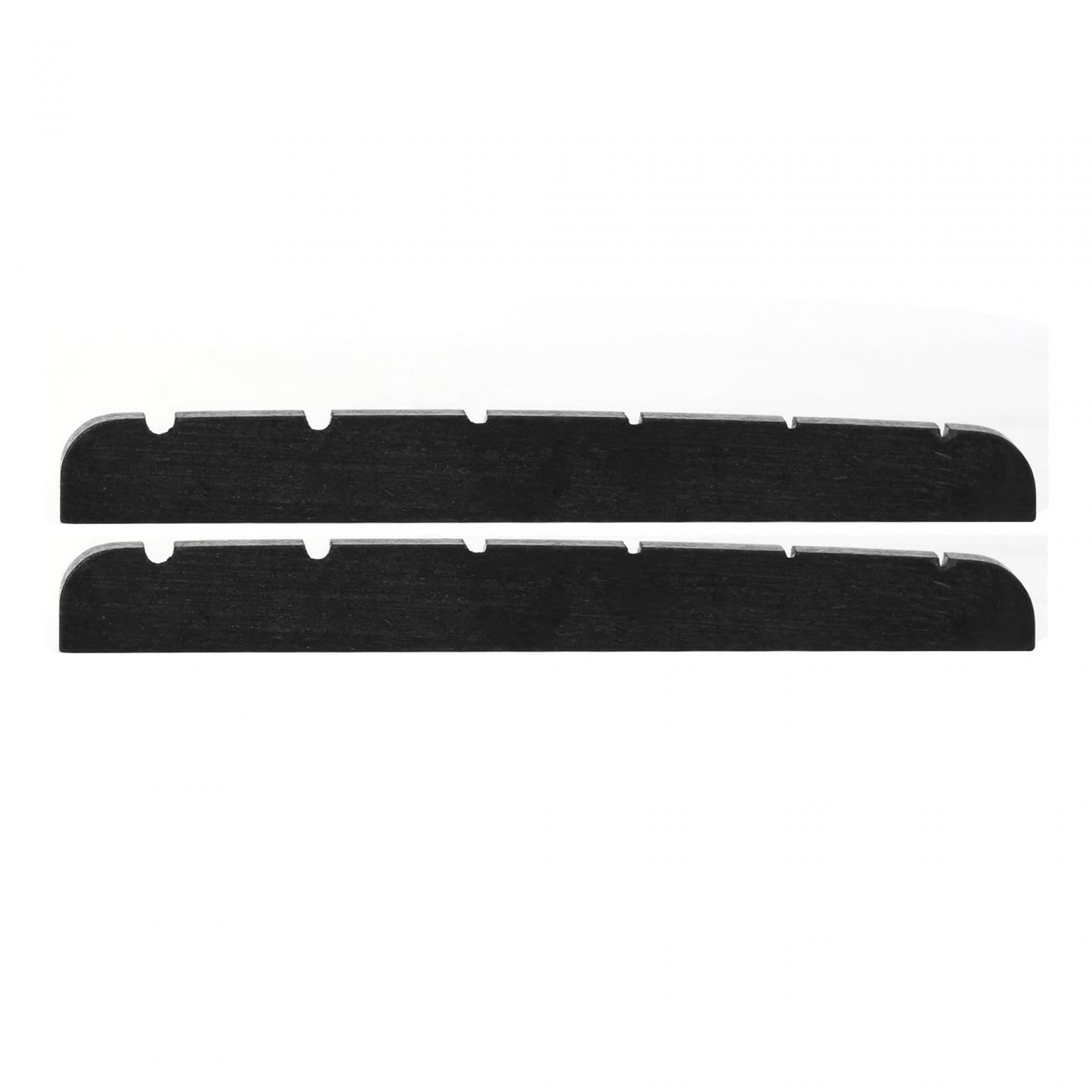 2-Piece Electric Guitar Bone Nut Set - 42x3.5mm Flat Bottom Slotted for 6-String Guitars (Black) | Perfect for Guitar Repair, Maintenance & Upgrades | Replacement Parts for Fender, Gibson & More