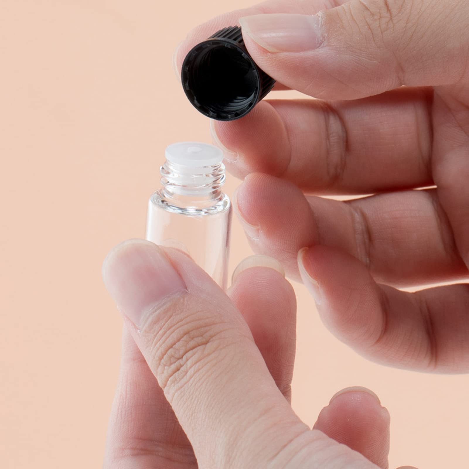100 Pack 3ml Empty Essential Oil Bottles - Leak Proof, Durable Glass Perfume & Cologne Bottles for DIY Aromatherapy, Travel, Gifts & Refills