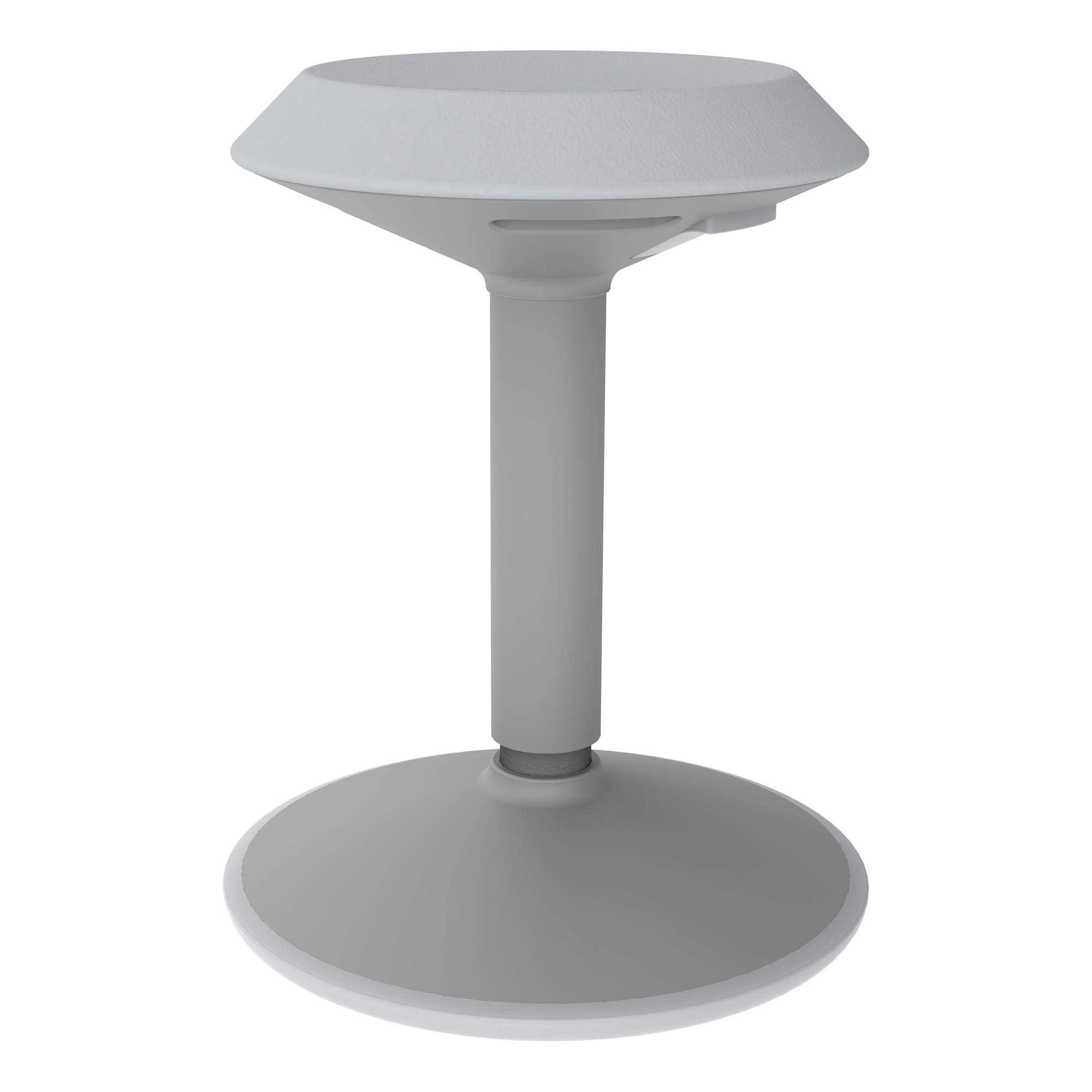 Learniture Adjustable-Height Active Motion Stool with Circular Seat - Ergonomic Flexible Seating for School Classroom, Office or Home Study - Improves Posture & Focus - Gray (LNT-NUS800-GR-SO) - Perfect for ADHD Students & Remote Workers