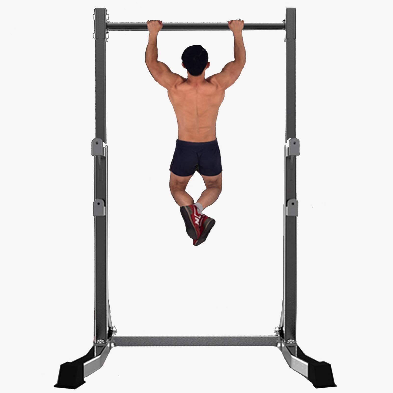 Adjustable Barbell Rack Squat Stand with Bench Press & Power Tower - 145-215cm Height for Pull Ups, Dips & Bodybuilding - Perfect for Home Gym & Strength Training