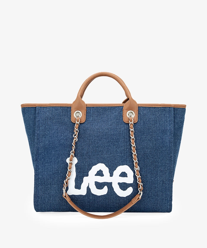 Lee Denim Canvas Tote Bag for Women - Durable Cotton Shoulder Bag - Perfect for Work, Travel & Shopping