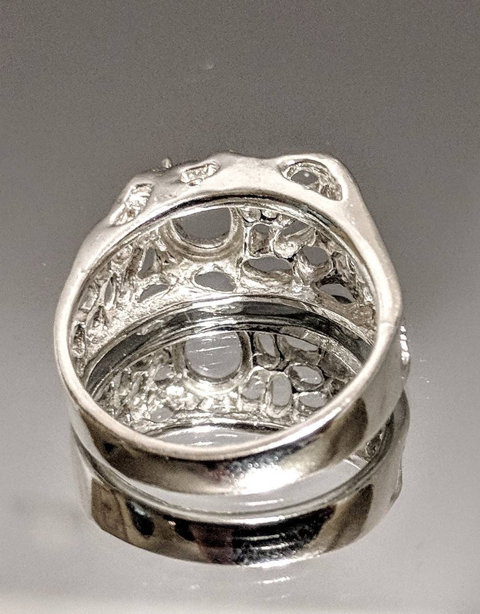 10K Gold or Sterling Silver Men's 8x6mm Oval Mesh Freeform Blank Ring - Sizes 9 & 11 (Setting 163 299/143 299) - Perfect for Weddings, Engagements & Everyday Wear