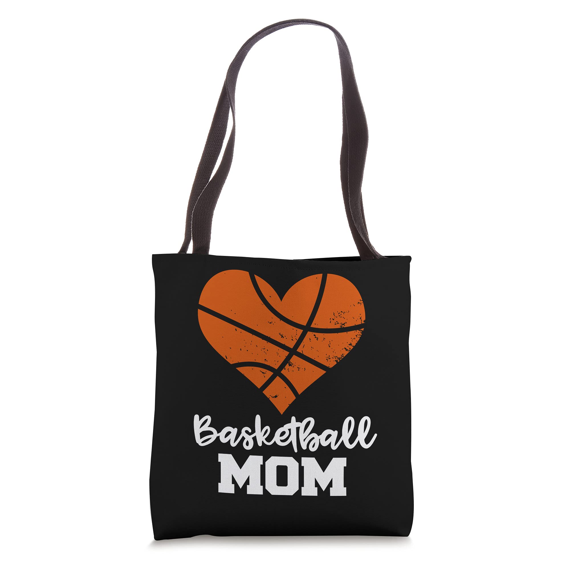 Funny Basketball Mom Heart Tote Bag - Perfect Gift for Basketball Lovers & Game Day Essentials