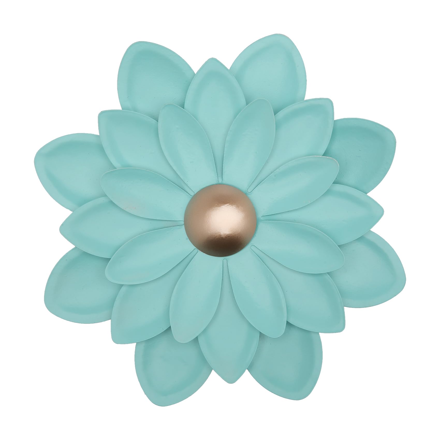 3D Metal Succulent Wall Art Decor - Blue Succulent Plant Sculpture, 7.8 Inch Hanging Wall Decor for Indoor & Outdoor - Perfect for Living Room, Bedroom, Garden & Office Decor