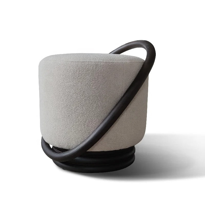 Dark Ash Hoop Stool - Modern Style Bar Stool for Kitchen Island, Dining Room & Home Decor | Durable & Comfortable Seating Solution
