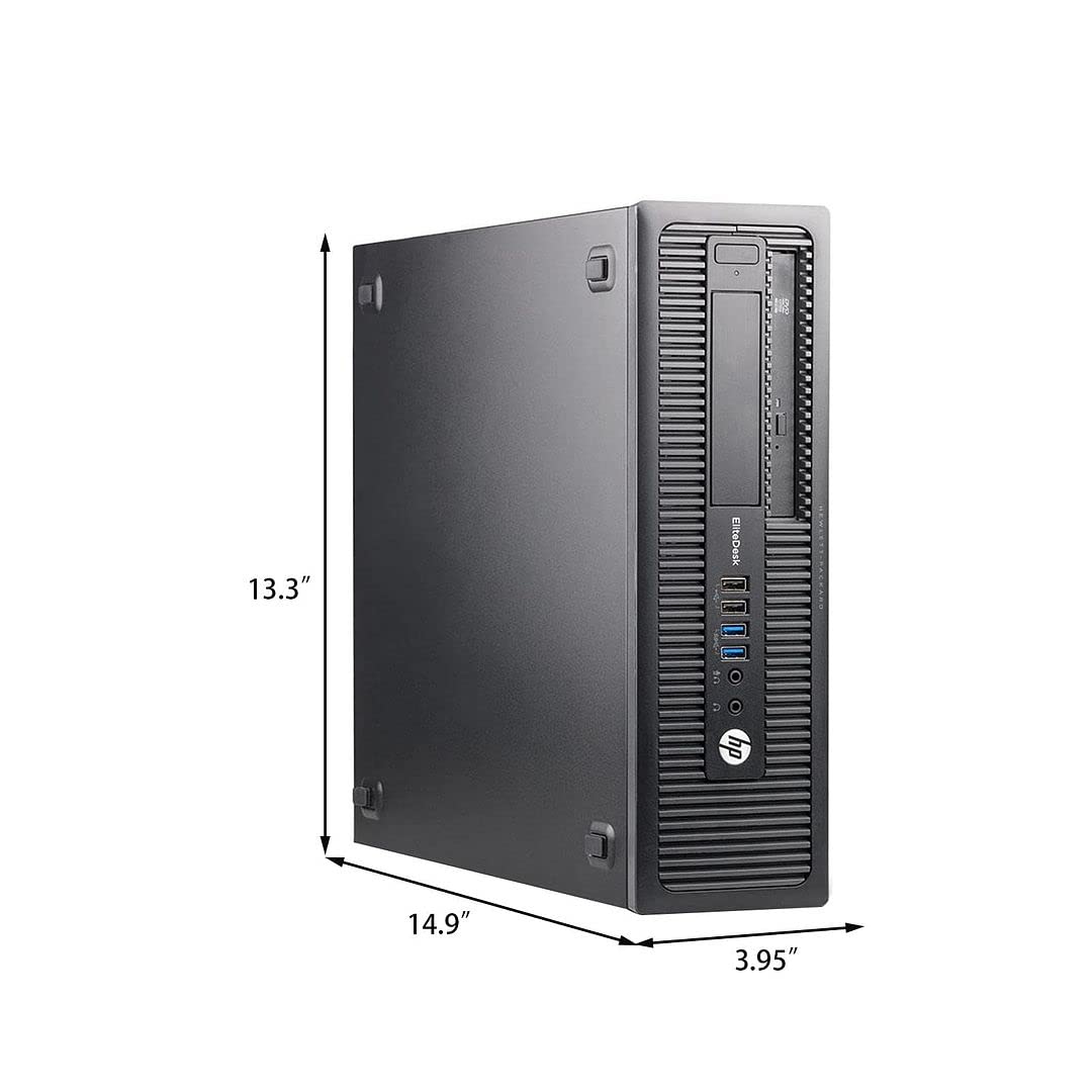 Refurbished HP EliteDesk 800 G1 SFF Desktop PC - Intel Core i5, 16GB RAM, 256GB SSD + 500GB HDD, WiFi, Windows 10, Office Ready, HDMI/DP, DVD-RW, Wireless Keyboard & Mouse Bundle - Perfect for Home Office, Business, Gaming & Remote Work (Renewed)