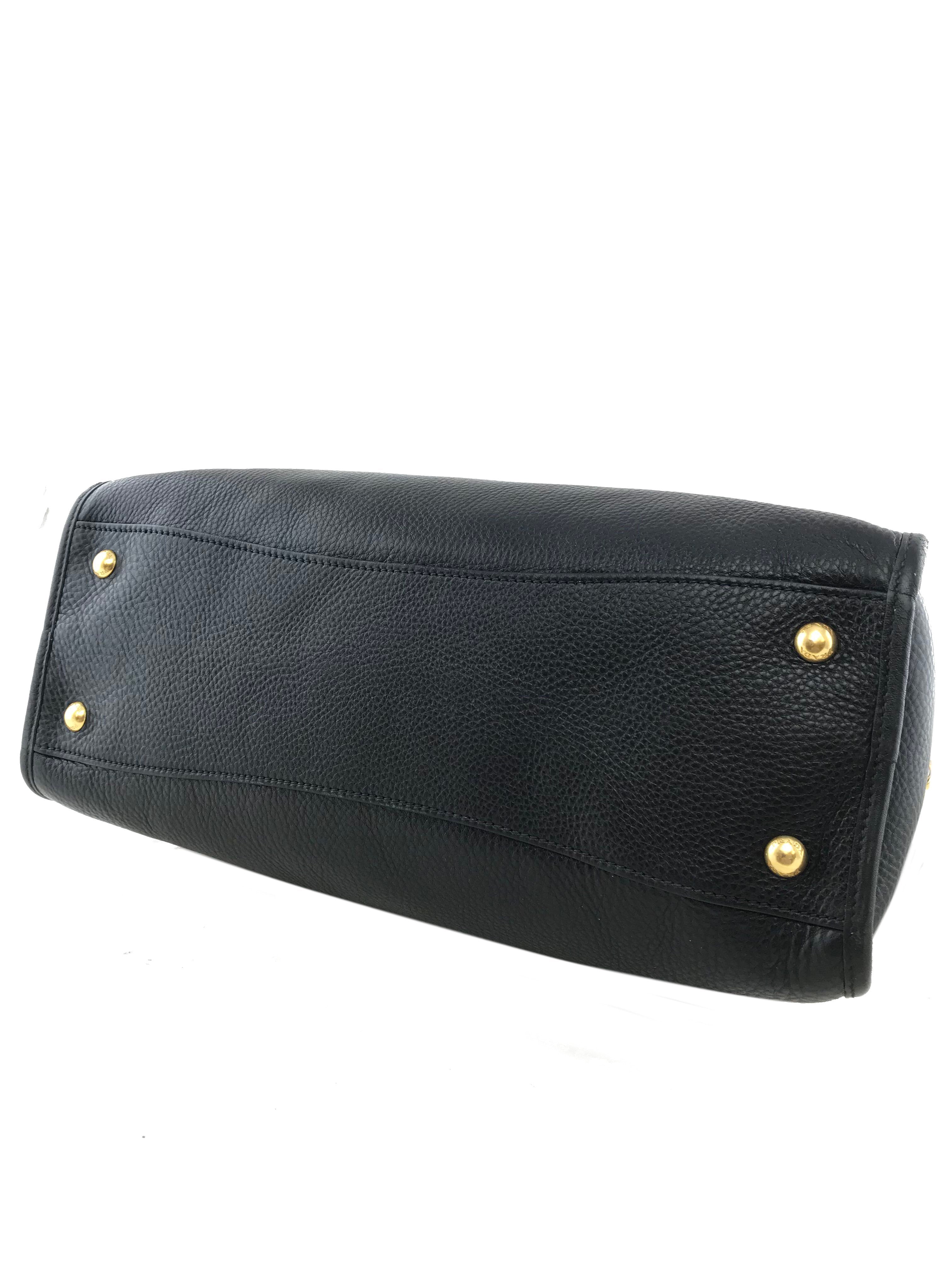 Prada Vitello Daino Medium Convertible Satchel Handbag for Women | Luxury Leather Shoulder Bag & Crossbody Purse | Perfect for Work, Travel & Everyday Use