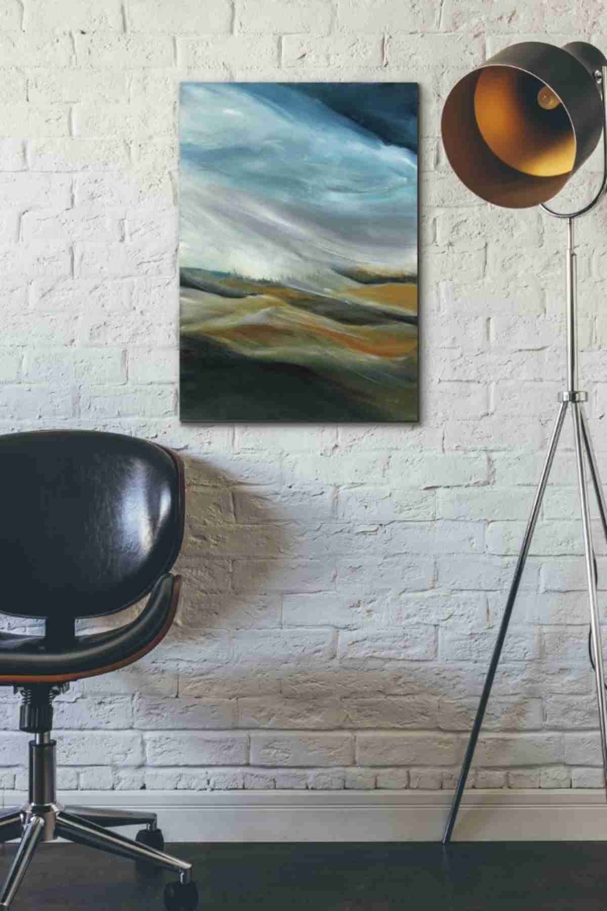Sand Storm by Jan Griggs - 18x26 Inch Modern Abstract Canvas Wall Art for Living Room, Bedroom & Office Decor