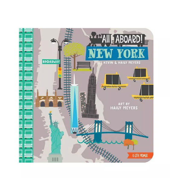 All Aboard! New York - Vintage Style Subway Sign Wall Decor for Home & Office - Perfect for NYC Themed Room, Man Cave or Gift Idea