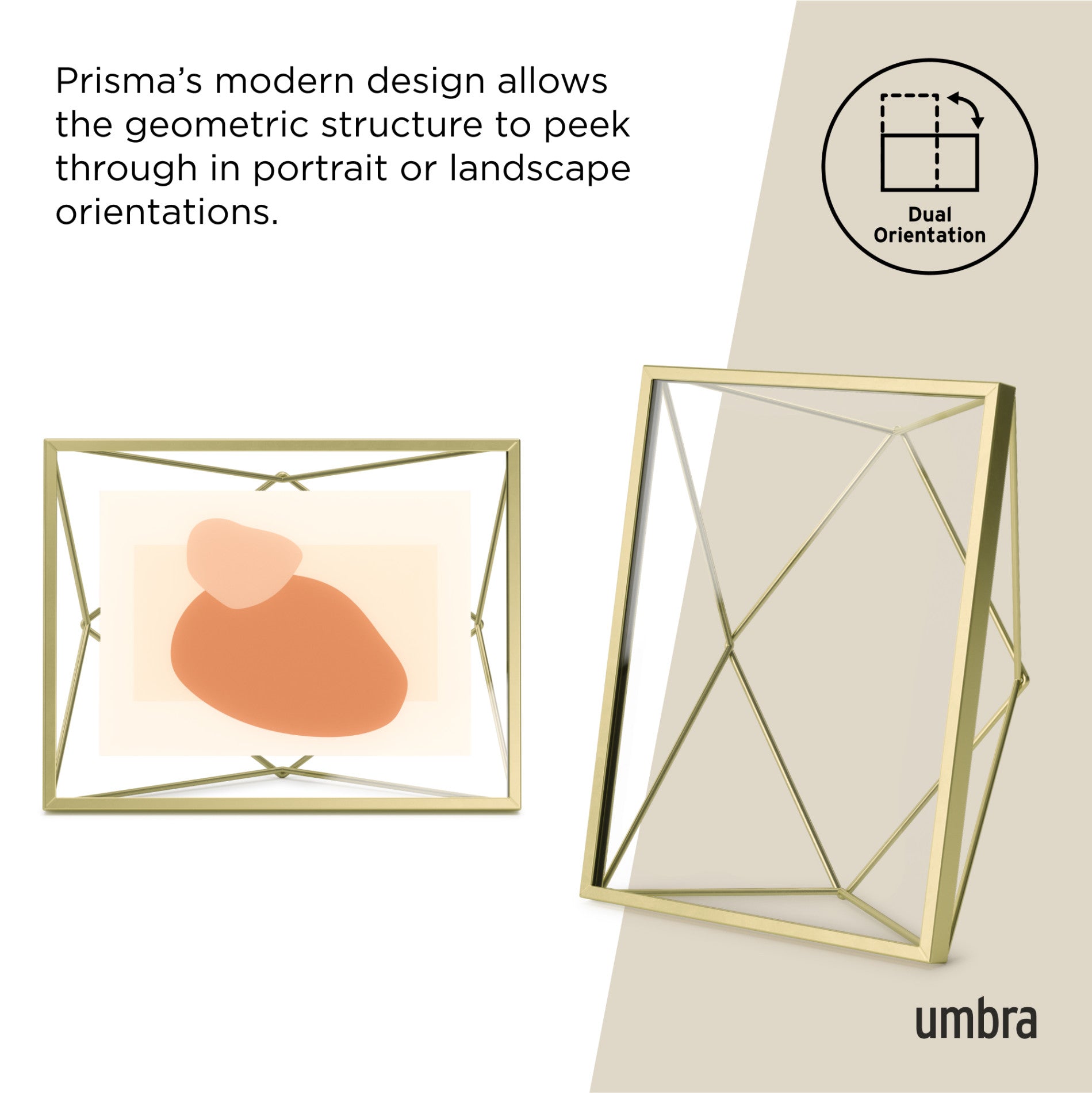 Prisma Picture Frame - Elegant Modern Photo Display for Wall & Tabletop - Perfect for Home Decor, Office, and Gift Giving