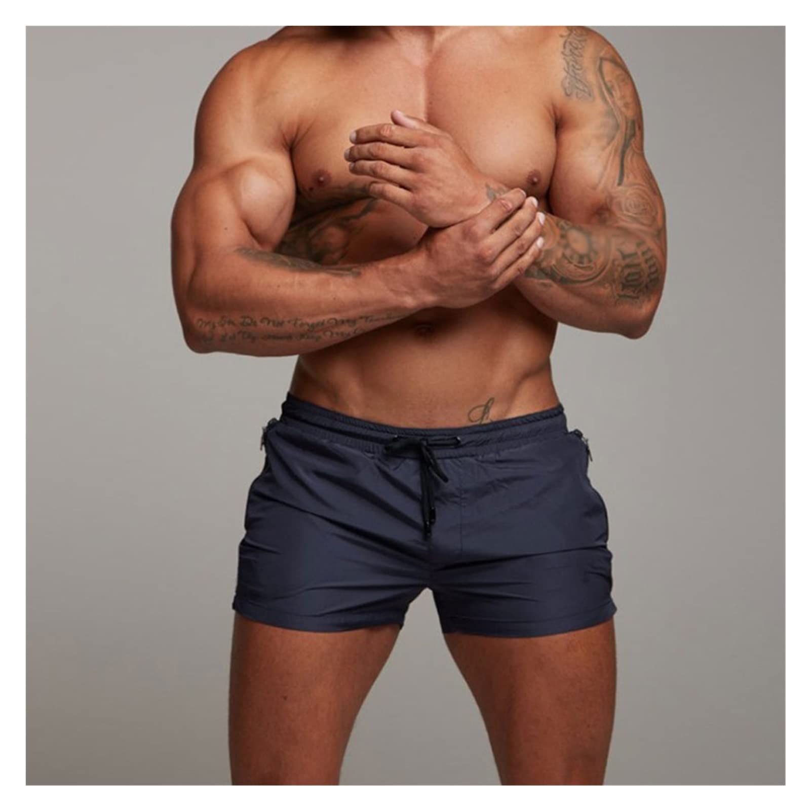 **Men's Quick-Dry Swim Trunks - XXL Blue Board Shorts for Swimming, Surfing & Beach Sports | Lightweight & Comfortable for Pool, Vacation & Water Activities**
