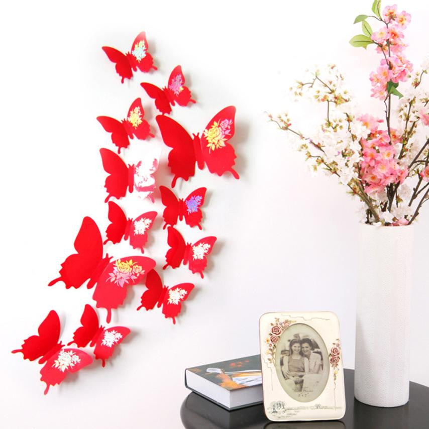 3D Butterfly Wall Stickers - Peel and Stick Home Decor for Living Room, Bedroom, Nursery - Removable Vinyl Wall Art for Girls Room, Kids Room Decoration