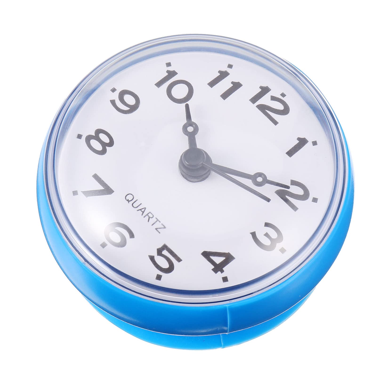 DOITOOL Silent Non-Ticking Shower Clock - Battery Operated Bathroom Wall Clock with Suction Cup, Anti-Fog & Easy to Read - Perfect for Bathroom, Kitchen, Pool & Outdoor Use (Blue)