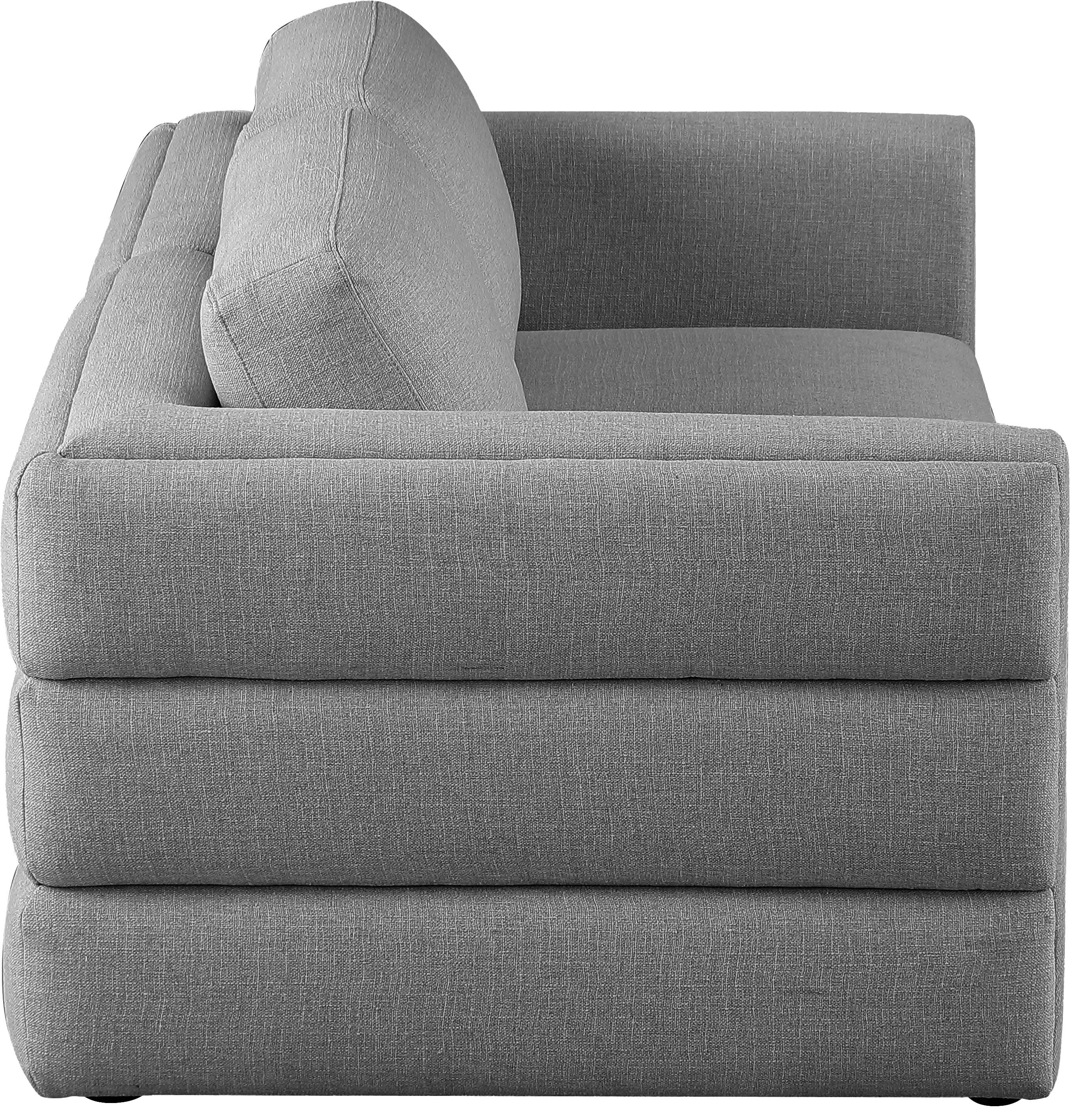 Beckham Durable Linen Textured Fabric Modular Sofa - Modern Sectional Couch for Living Room, Lounge & Home Theater - Washable Removable Covers, Easy Assembly