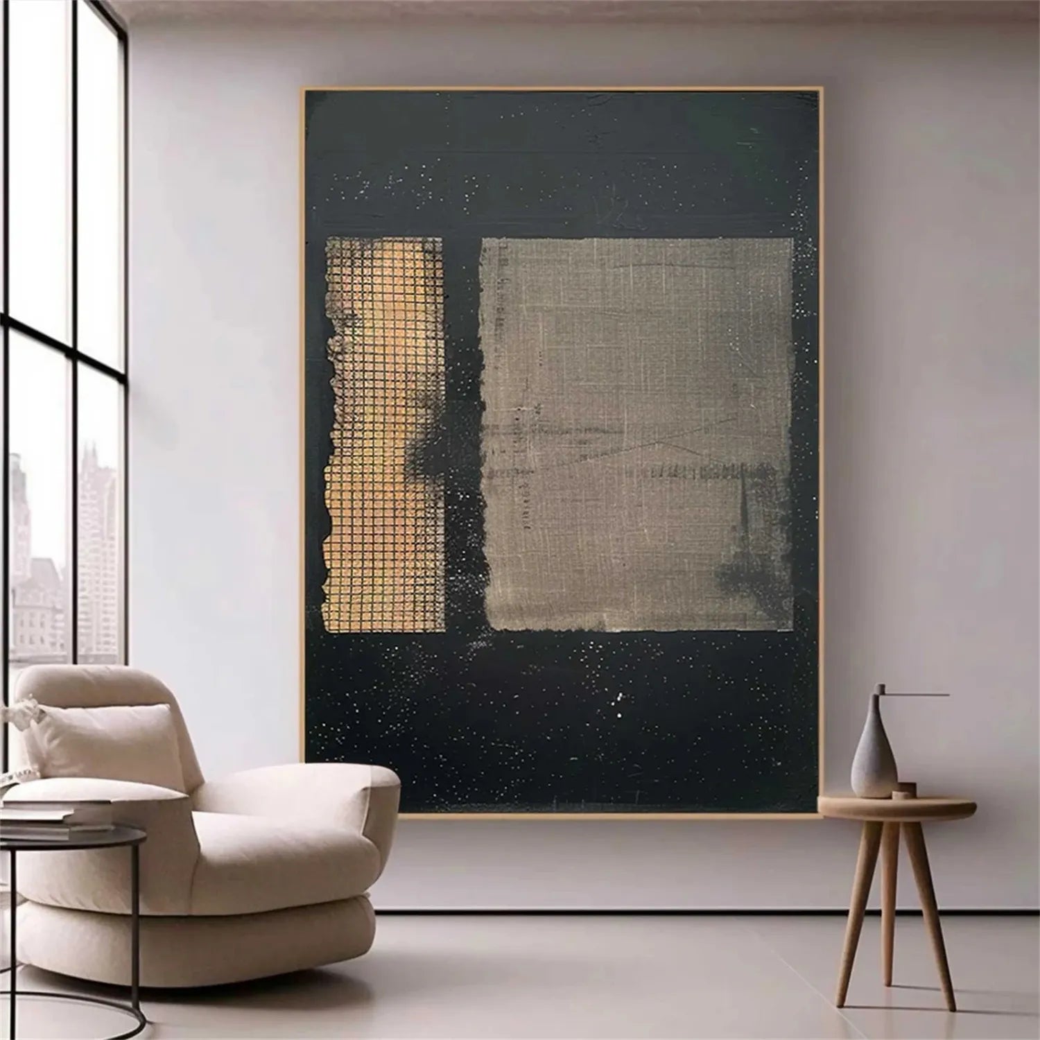 Abstract Tranquility Art Painting #WS156 - Modern Wall Decor for Living Room, Bedroom & Office - Handmade Canvas Artwork for Home & Office Decor