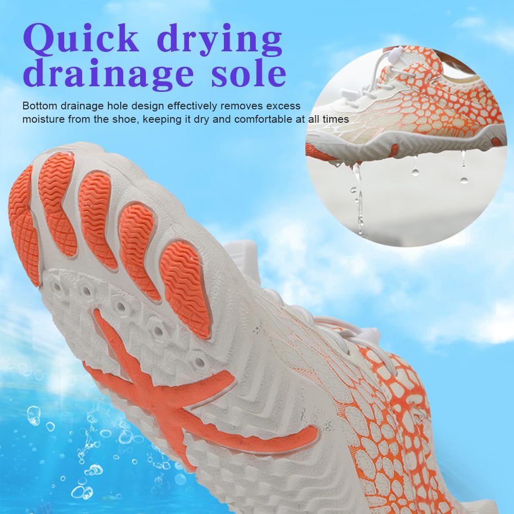 **Barefoot Water Shoes for Women & Men - Quick Dry Aqua Shoes for Hiking, Swimming, Surfing & Beach Activities | Breathable, Non-Slip & Wide Toe Box | Perfect for Pool, Diving & Travel**