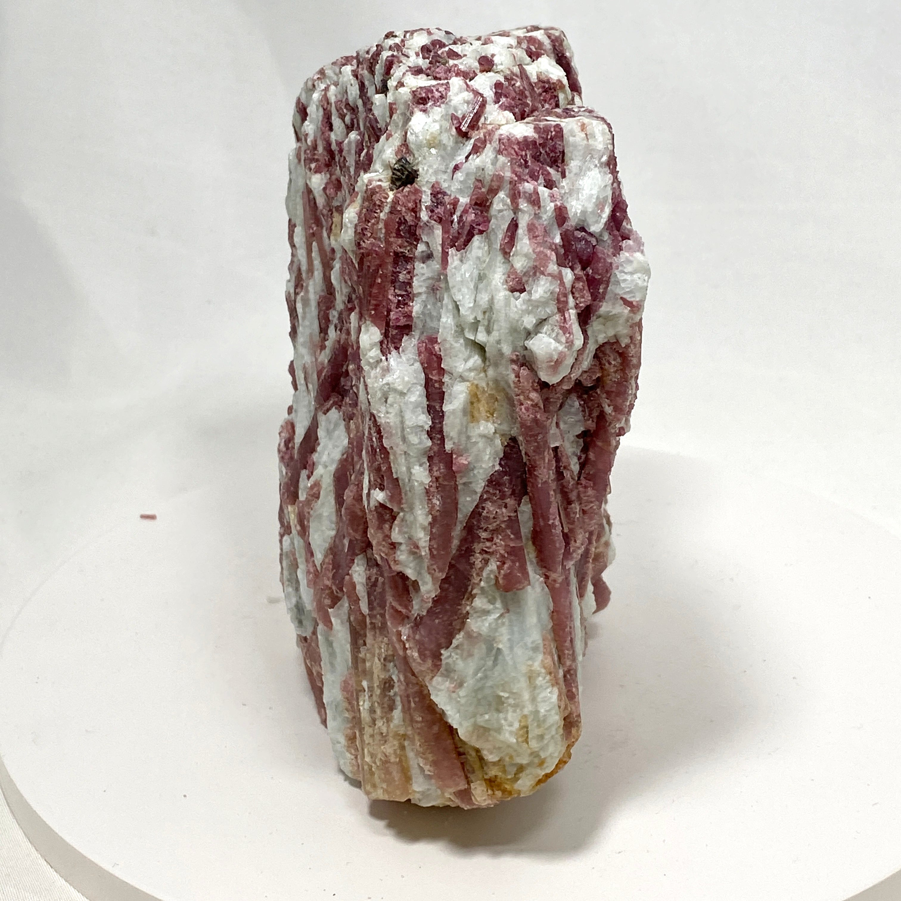 Natural Pink Tourmaline on Quartz Crystal - PTQ 05 Specimen for Mineral Collection, Healing & Home Decor | Perfect for Meditation, Reiki & Display Cases