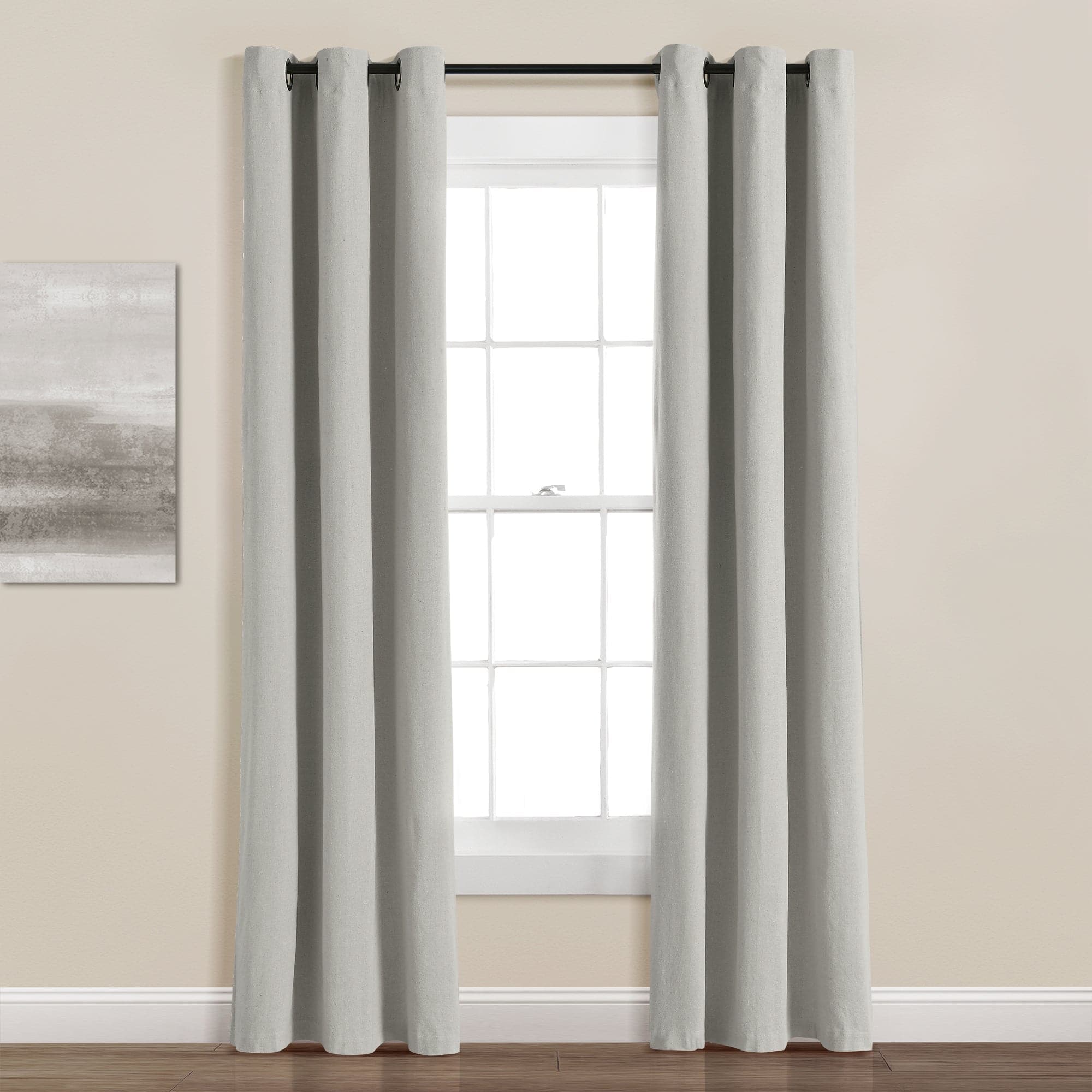 Blackout Curtains for Bedroom - Thermal Insulated Grommet Window Panels, Faux Linen Room Darkening Drapes for Home, Office & Nursery - Noise Reducing & Energy Saving