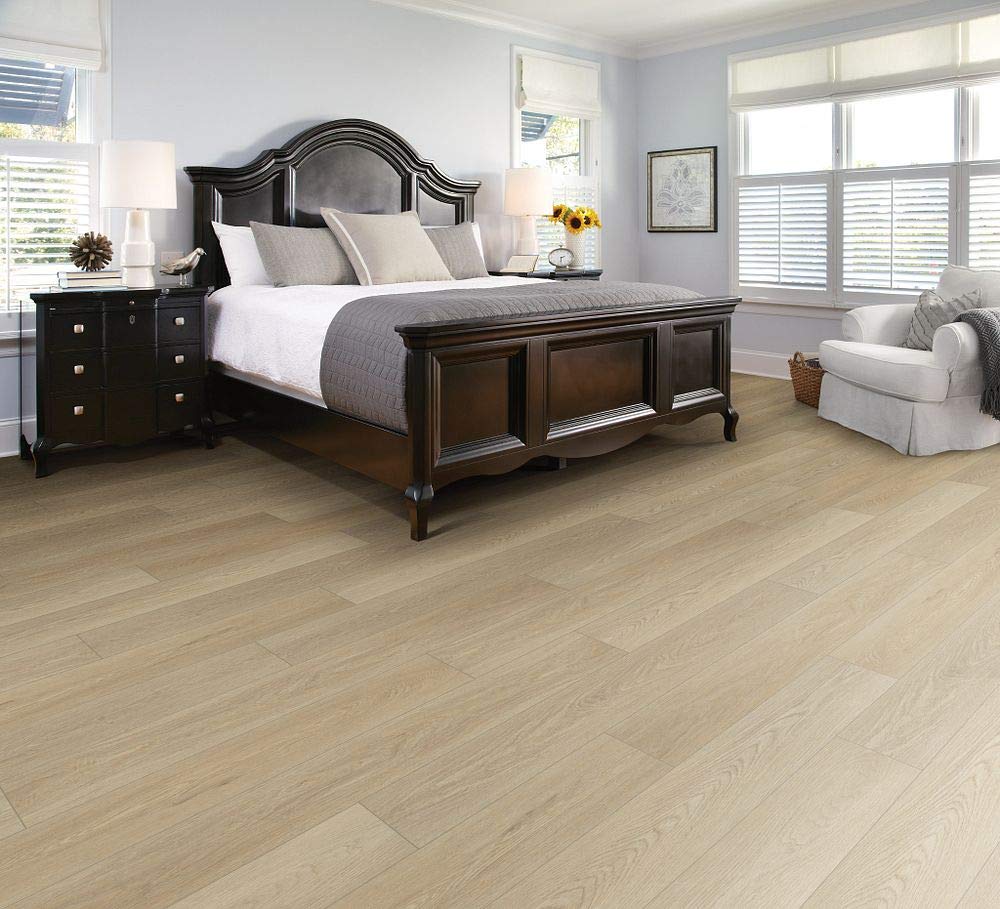 Shaw Floors 2045V00693 Distinction Plus Waterproof Vinyl Plank Flooring - Timeless Oak Wood Look - 23 Sq Ft Coverage - Perfect for Living Rooms, Kitchens & Basements