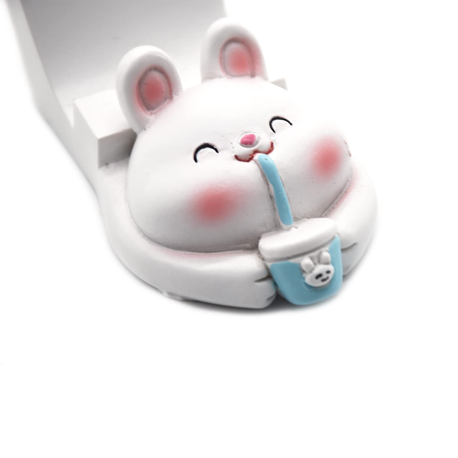 Adorable Cat Phone Stand for Desk - Cute Cartoon Animal Resin Smartphone & Tablet Holder Compatible with iPhone, Android, Samsung Galaxy - Perfect for Office, Home & Travel Use
