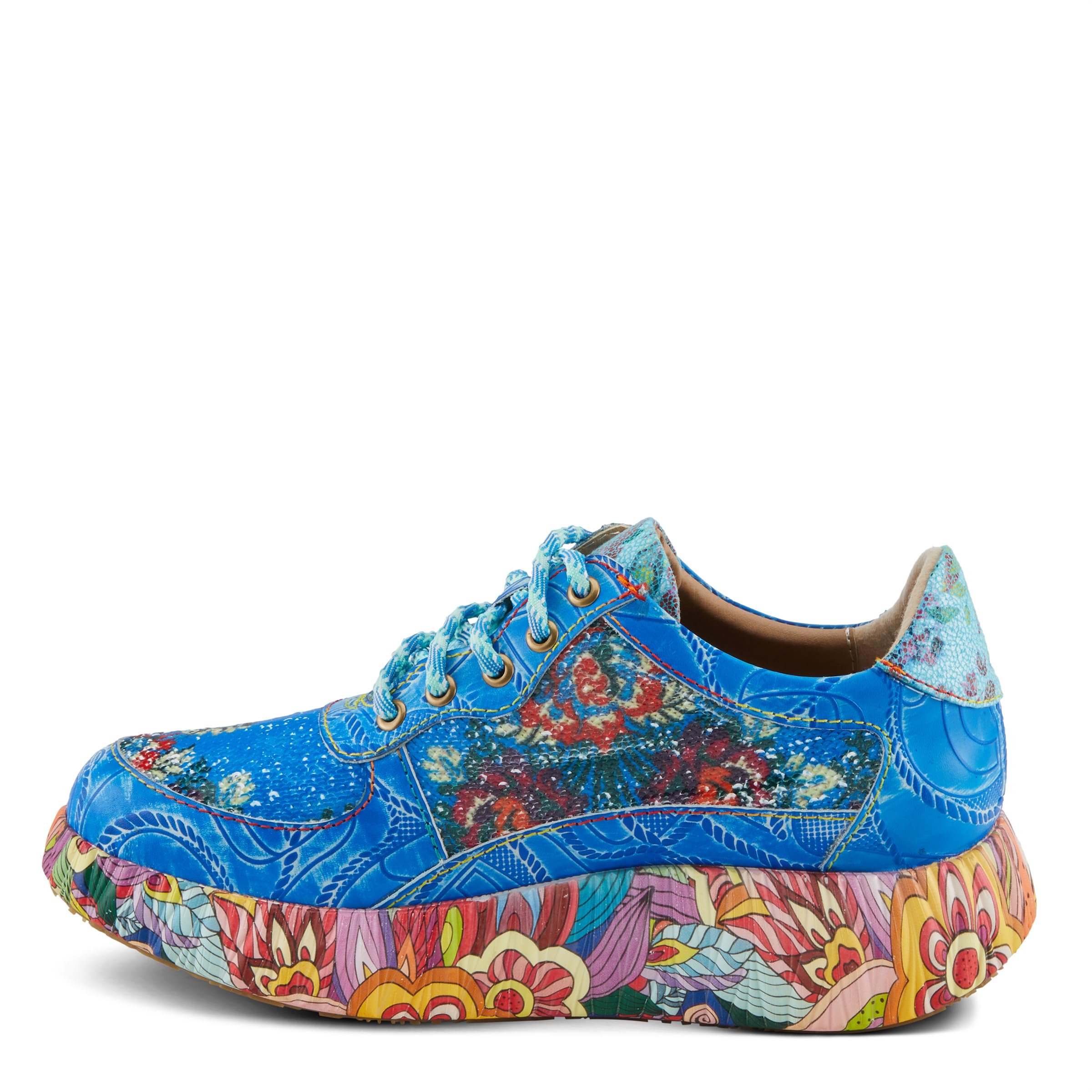 Spring Step L'Artiste Women's CAFFEY Multicolored Fashion Sneakers - Comfortable Walking Shoes with Vibrant Patterns | Perfect for Casual Outfits, Work & Weekend Adventures
