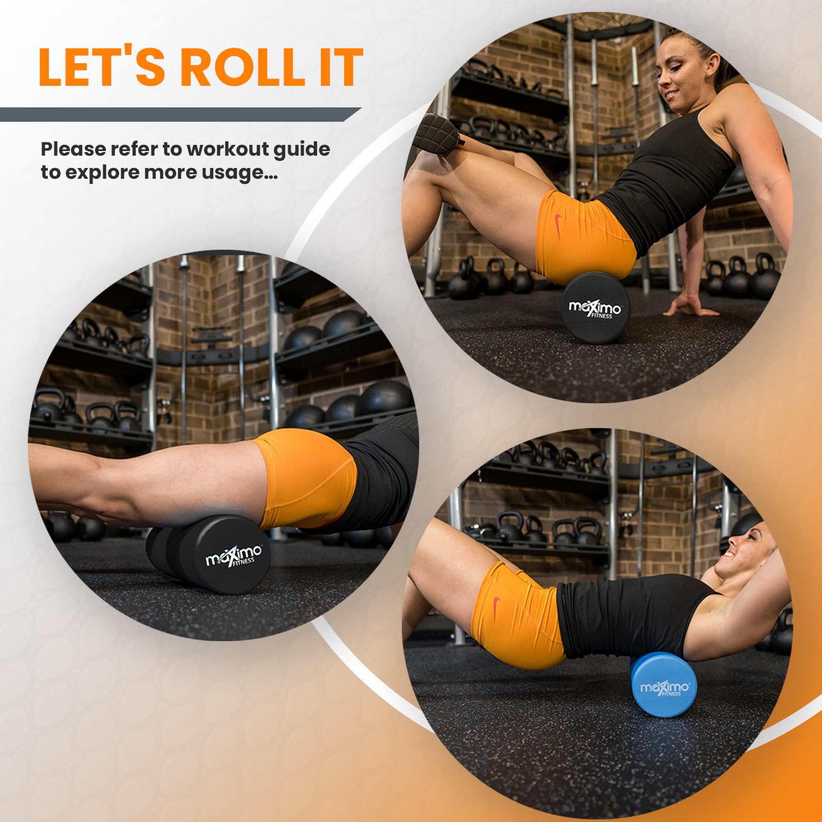 Maximo Fitness Foam Roller - High Density Exercise Roller for Trigger Point Self Massage, Muscle & Back Pain Relief - Perfect for Physical Therapy, Yoga, Pilates & Gym Recovery - Ideal for Post-Workout Muscle Recovery & Home Fitness