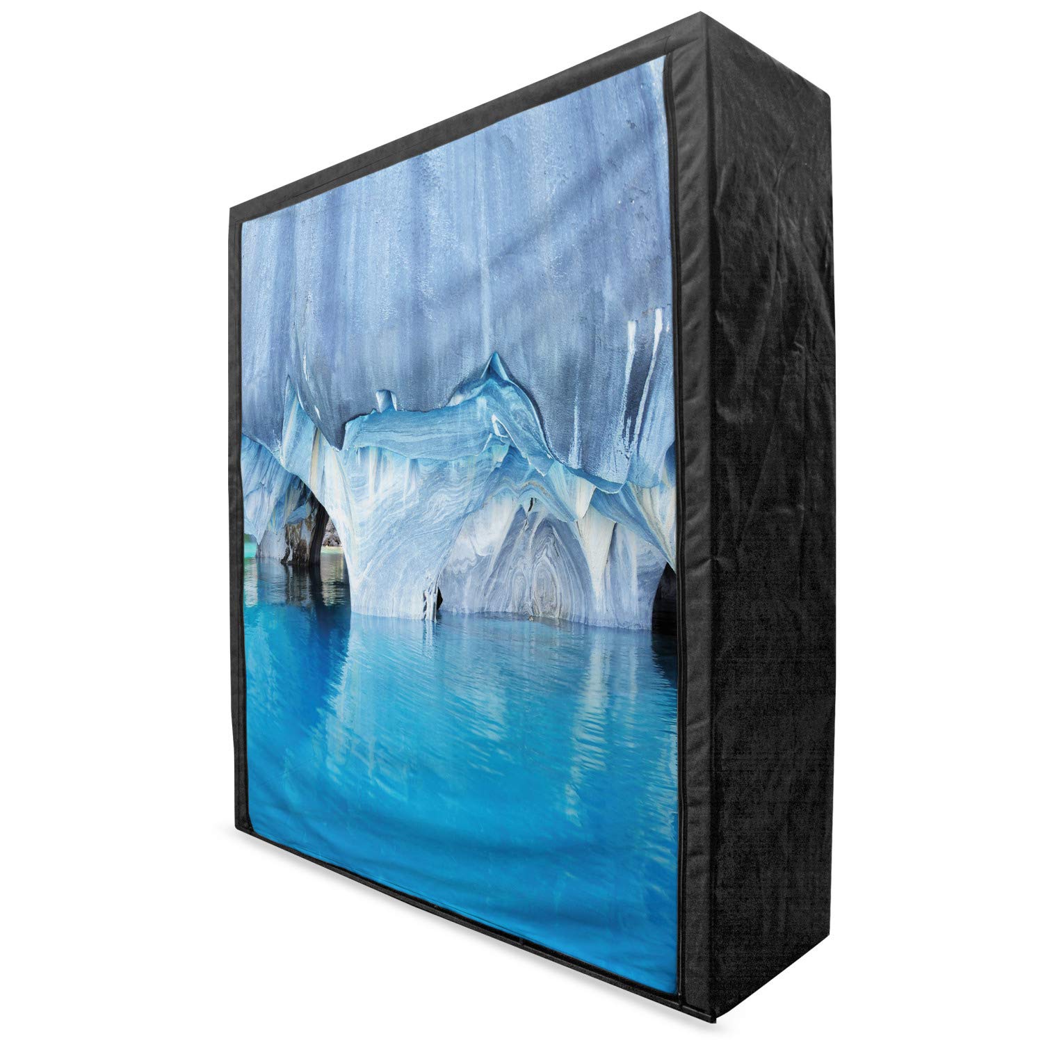 Ambesonne Blue Portable Fabric Wardrobe with Shelves - 59