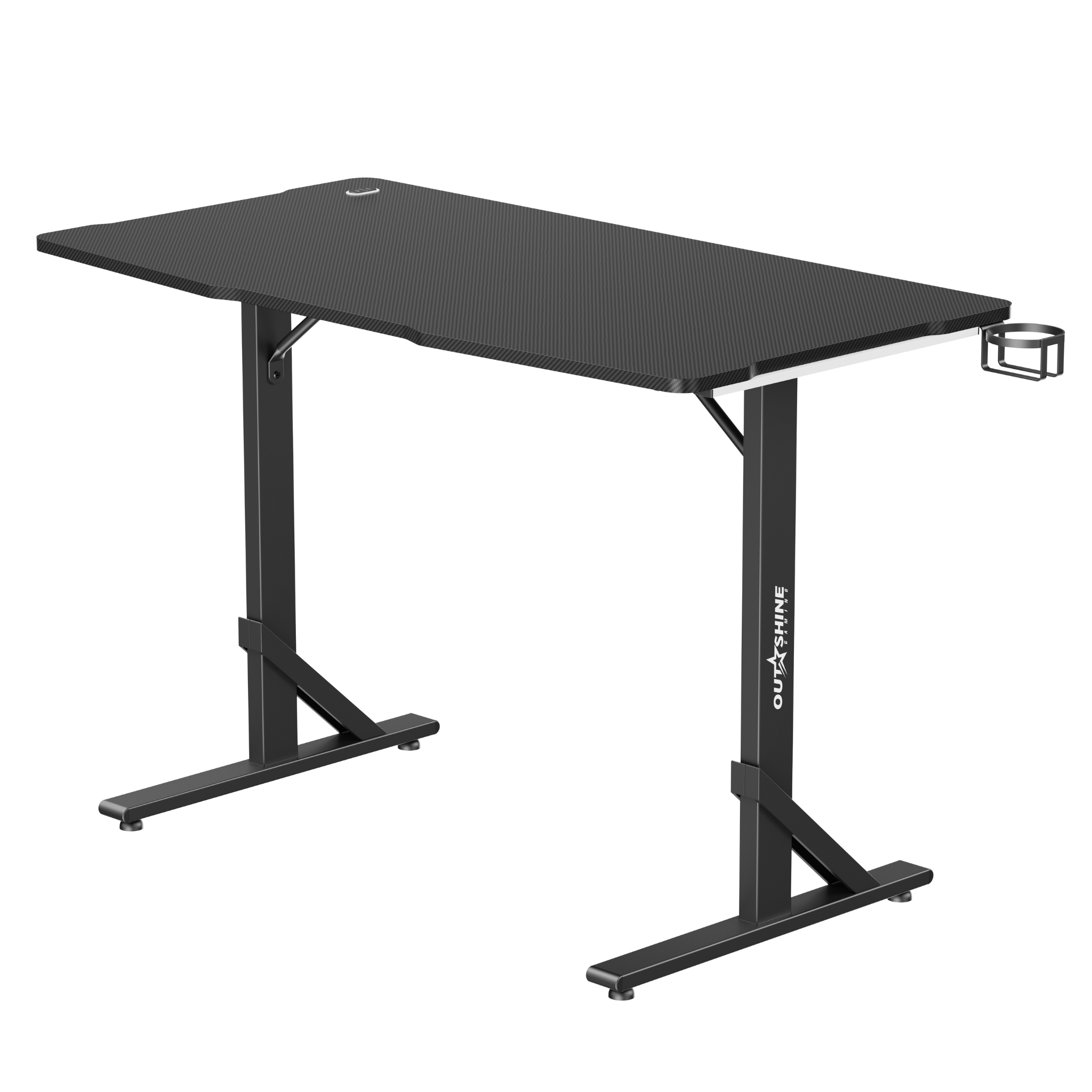 Colossus Mini Heavy Duty RGB Gaming Desk - 112cm Wide, Ergonomic Design for PC & Console Gamers - Perfect for Small Spaces & Home Office Setup