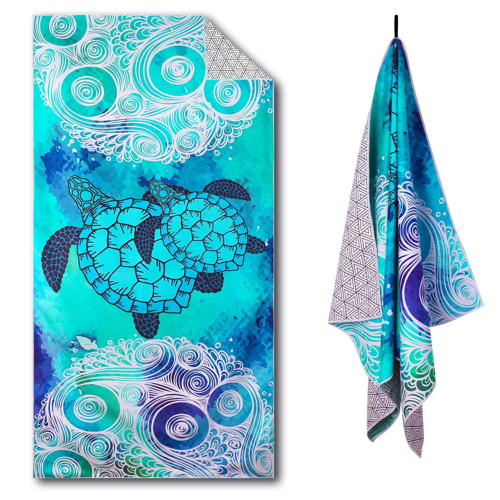 Quick-Dry Sand-Free Beach Towel for Adults - Lightweight & Compact for Travel, Pool, Camping