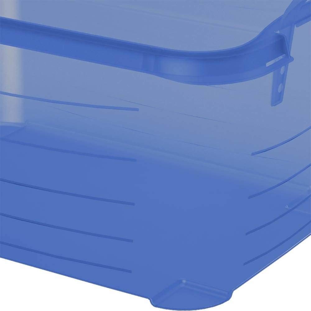 55 Quart Stackable Closet Storage Bins - 12 Pack Blue Organizer Boxes for Clothes, Shoes & Seasonal Items | Perfect for Bedroom, Closet & Garage Organization