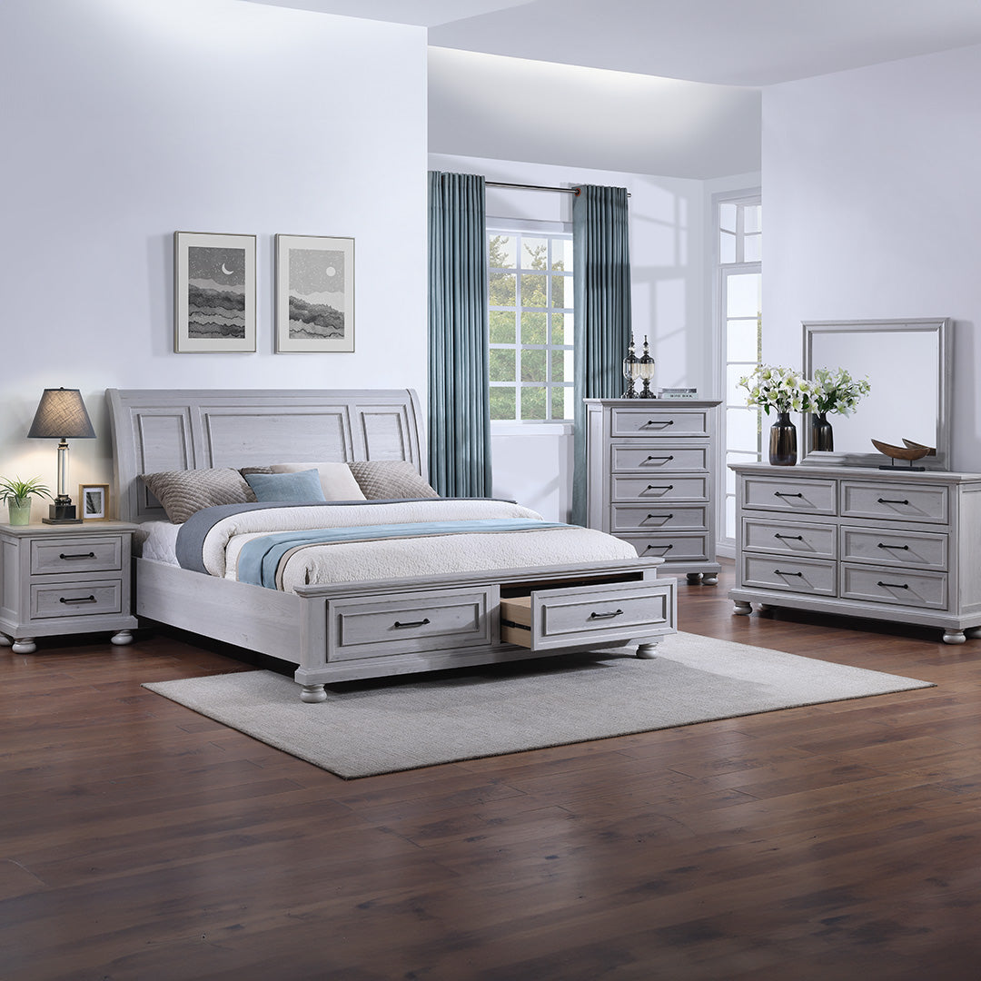 Blackwater Falls Bedroom Furniture Set - Queen Size Bed Frame, Nightstand & Dresser - Modern Farmhouse Style for Cozy Bedroom Decor | Perfect for Master Bedroom, Guest Room & Vacation Homes