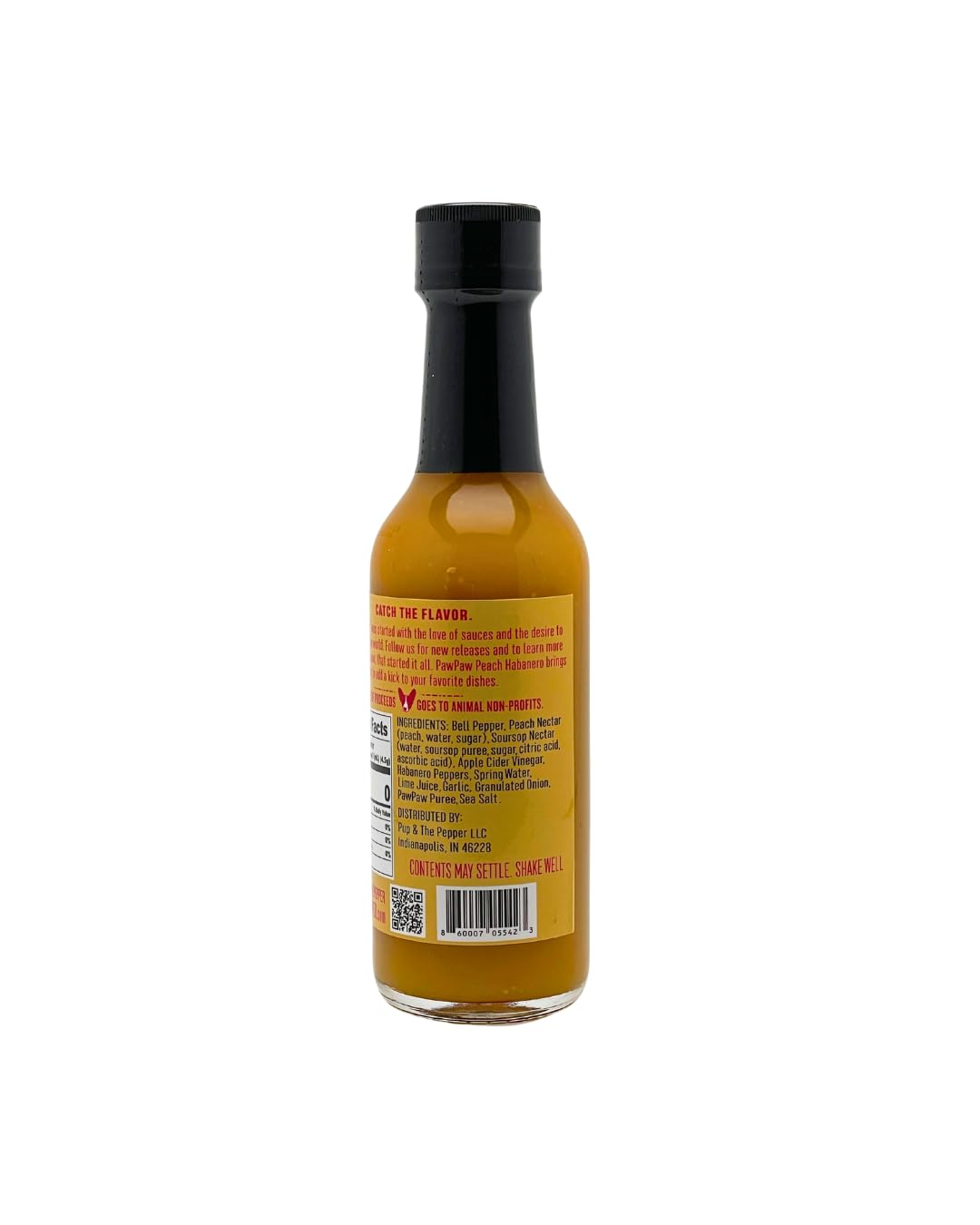 Pup & The Pepper PawPaw Peach Habanero Hot Sauce - Spicy Citrus Infusion with Fiery Flavor | Perfect for Tacos, Wings & BBQ Dishes