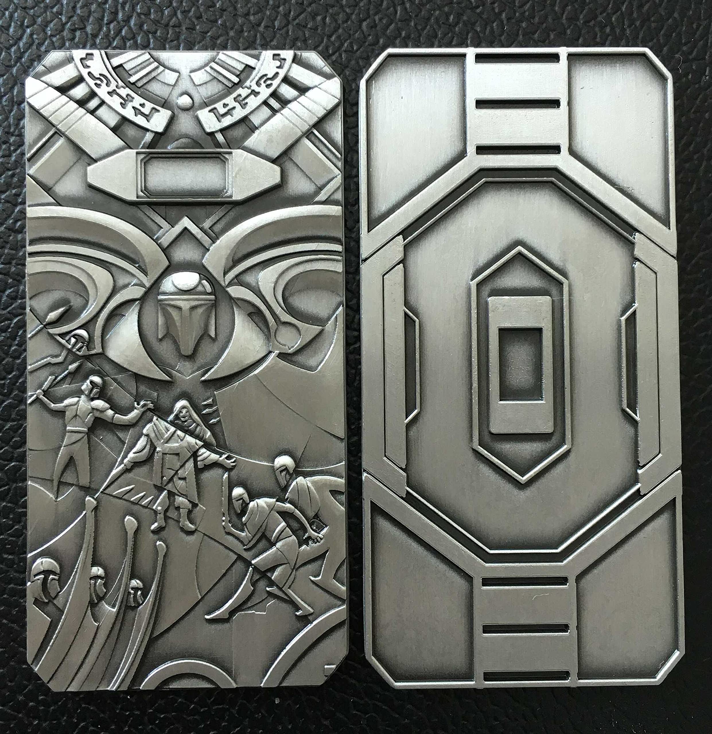 Patchlab Coin 10 - Space Wars Mando Iron Ingot Collectible Coin | Self-Adhesive Kirsite Metal Bar for Collectors & Enthusiasts, 3