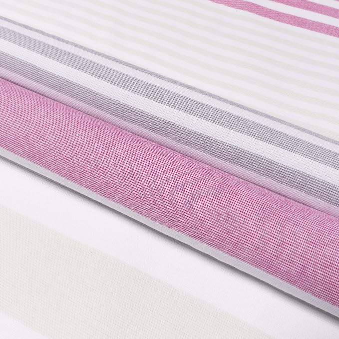 Meera Stripe Fouta 2-Piece Beach Towel Set with Tassels | Soft & Absorbent Turkish Towels for Pool, Beach & Spa | Quick-Dry Bath Towels for Vacation & Yoga