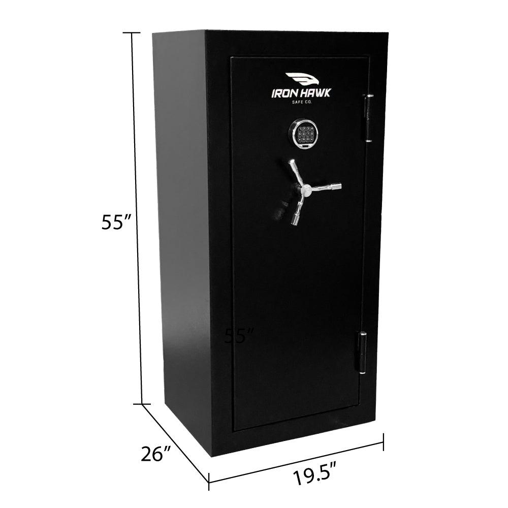 24 Gun Safe - Heavy Duty Fireproof & Waterproof Rifle Cabinet for Home & Office Security - Ideal for Firearms, Ammo & Valuables Storage