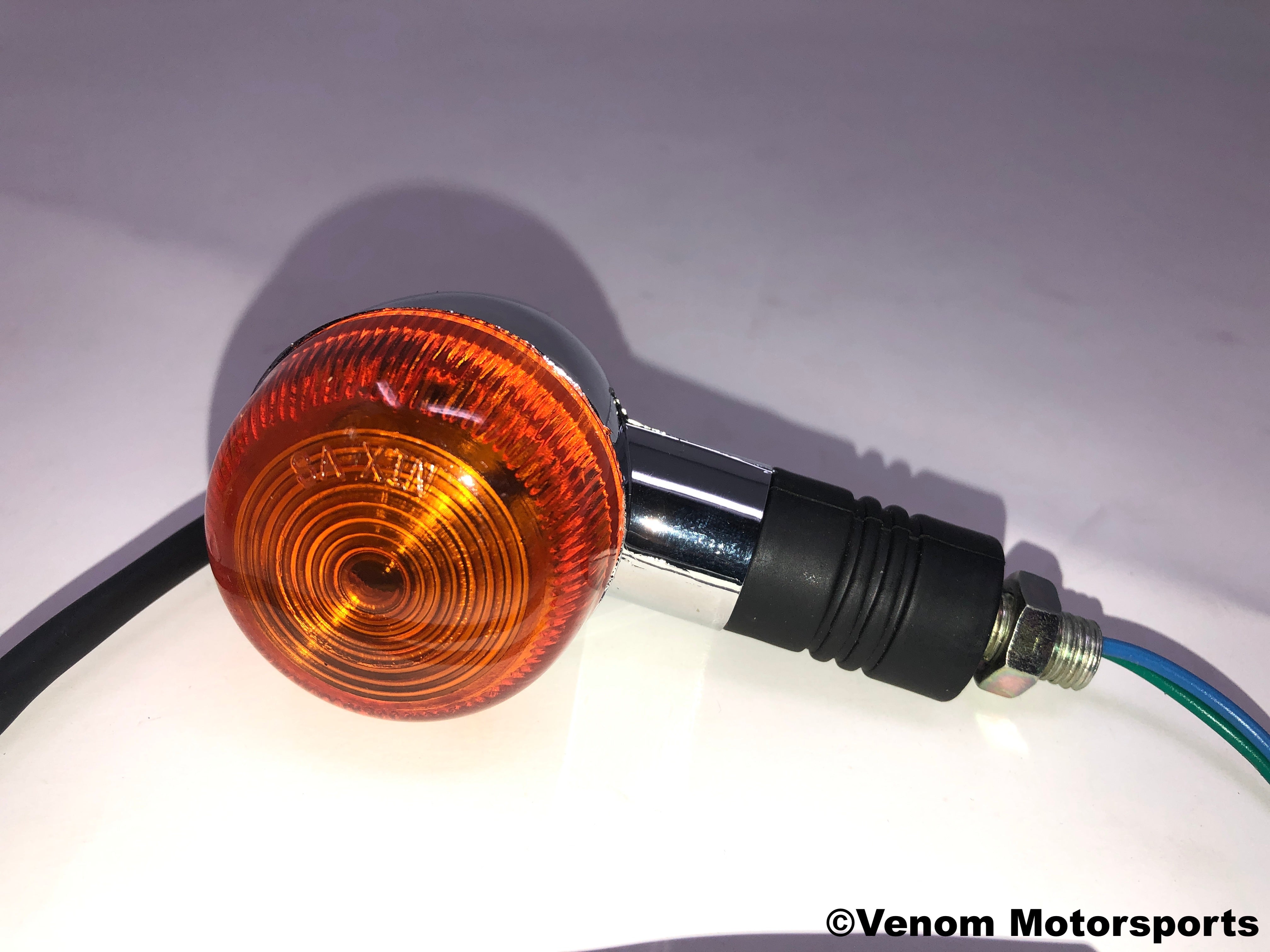 Venom 50cc Fatboy Replacement Signal Lights Set - High Quality Turn Indicator Bulbs for Scooters & Mopeds - Perfect for Night Riding and Urban Commuting