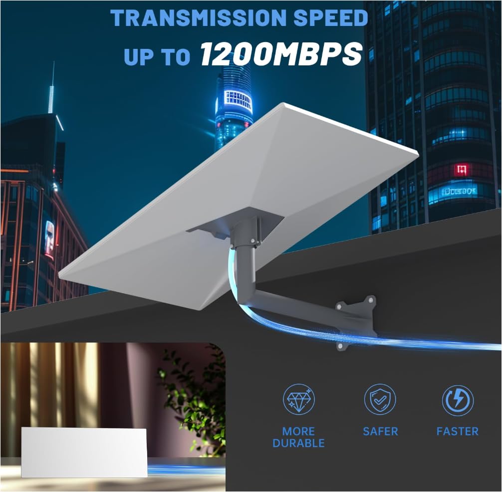 Starlink Gen 3 Replacement Cable - 75FT/23M Waterproof Satellite Extension Cord for Starlink Rectangular Dish (Gen 3) | Perfect for Outdoor Installation, RV Travel & Remote Internet Connectivity