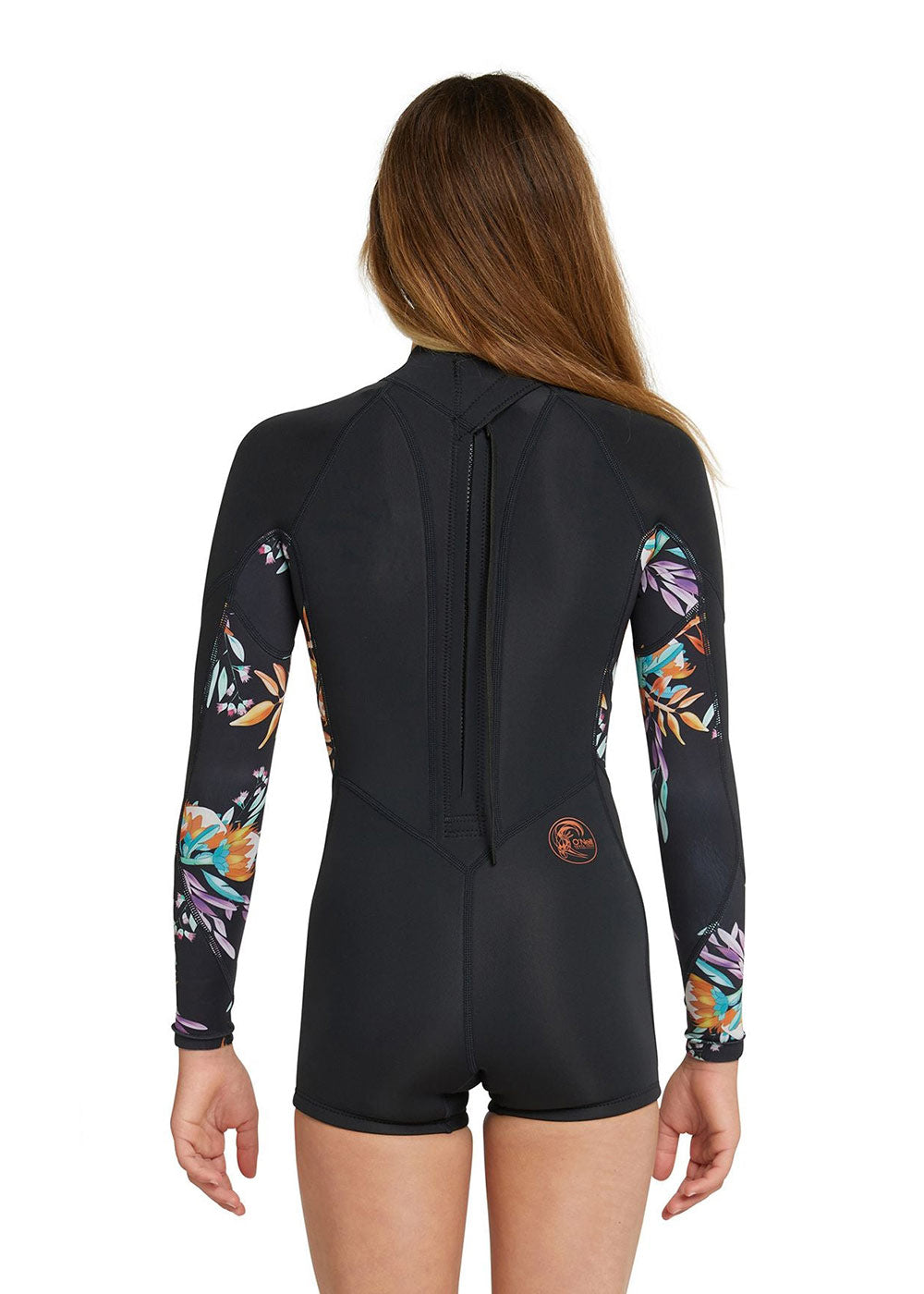 ONeill Girls Bahia 2mm Back Zip Long Sleeve Spring Wetsuit for Kids - Perfect for Surfing, Swimming & Water Sports