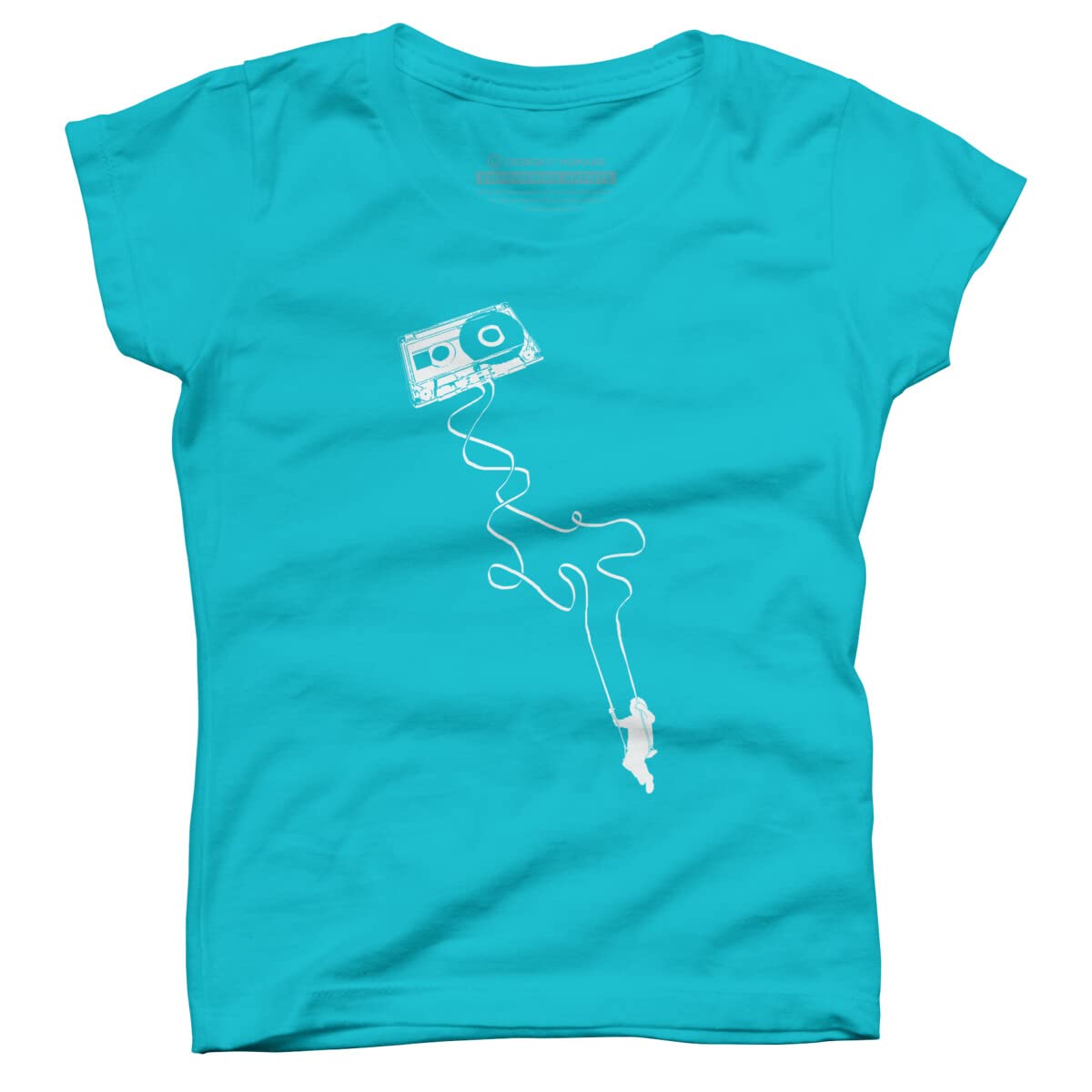 Design By Humans Girl's Swing to The Music Graphic T-Shirt | DBHOriginals Cotton Tee for Women & Teens | Perfect for Concerts, Music Festivals & Casual Wear