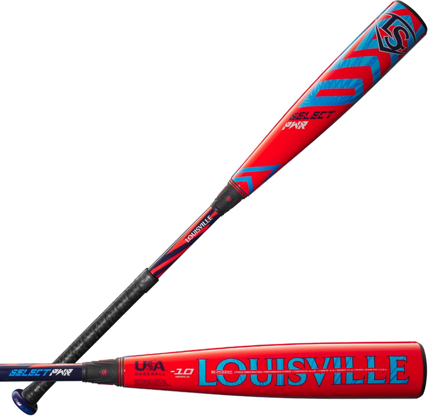 Louisville Slugger 2024 Select PWR (10) USA Baseball Bat - Youth & Adult Aluminum Alloy Bat for Baseball Games, Training & Practice