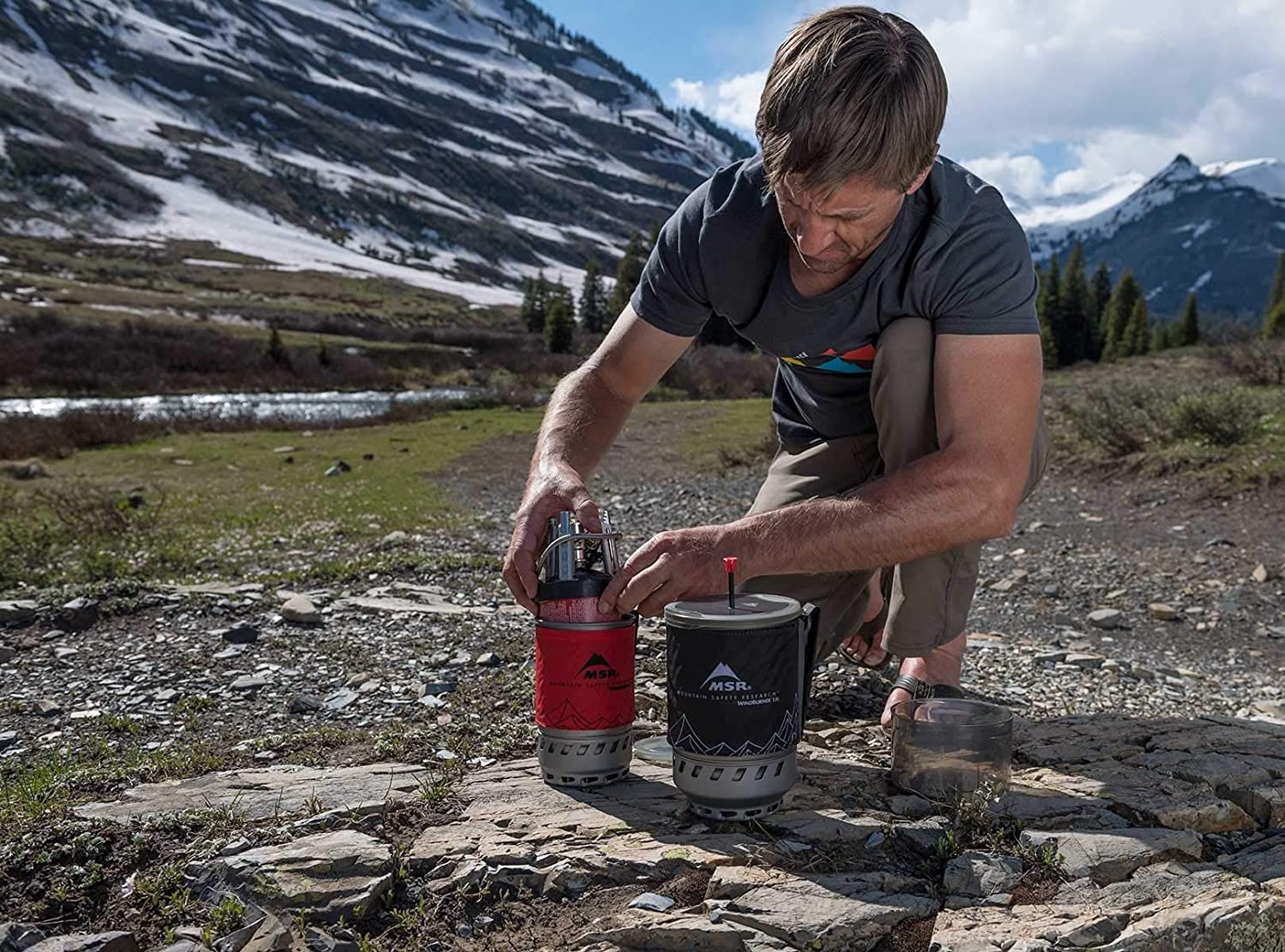 MSR WindBurner Coffee Press Kit - Portable Camping Coffee Maker for Backpacking, Hiking & Outdoor Adventures - Stainless Steel French Press Compatible with WindBurner Stove System