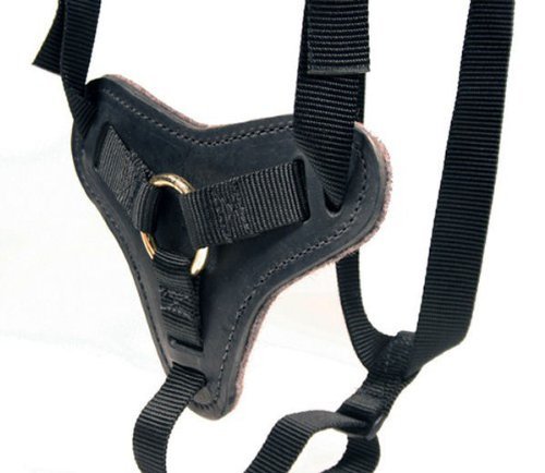 Durable Nylon & Leather Dog Harness for Protection, Tracking & Training - Heavy Duty X-Large - Perfect for Police K9, Hunting & Outdoor Adventures