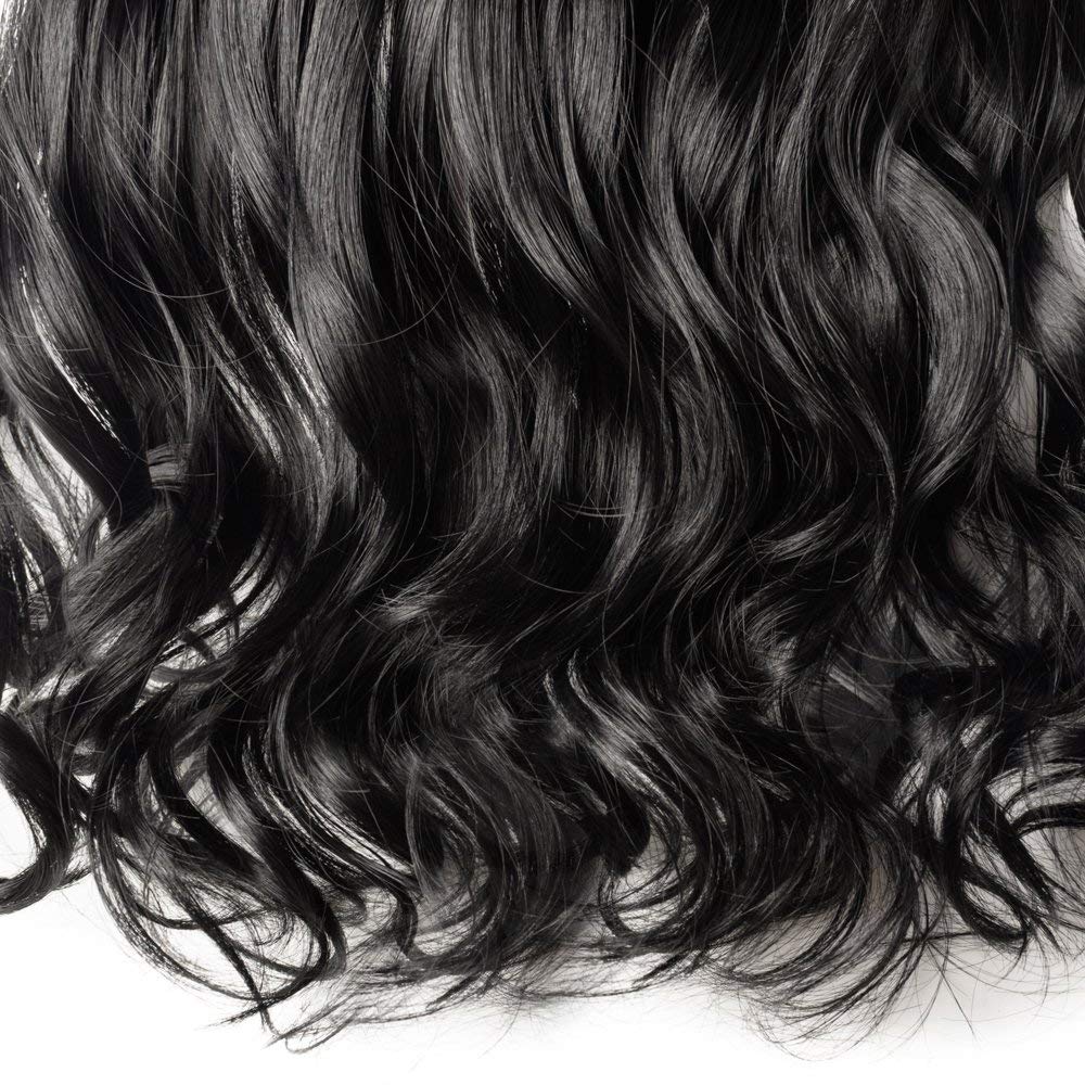22 Inch Curly Hair Extensions for Women - 5 Clip Natural Human Hair Weft with French Twist Styling Tool (Black) | Perfect for Daily Wear, Parties & Special Occasions