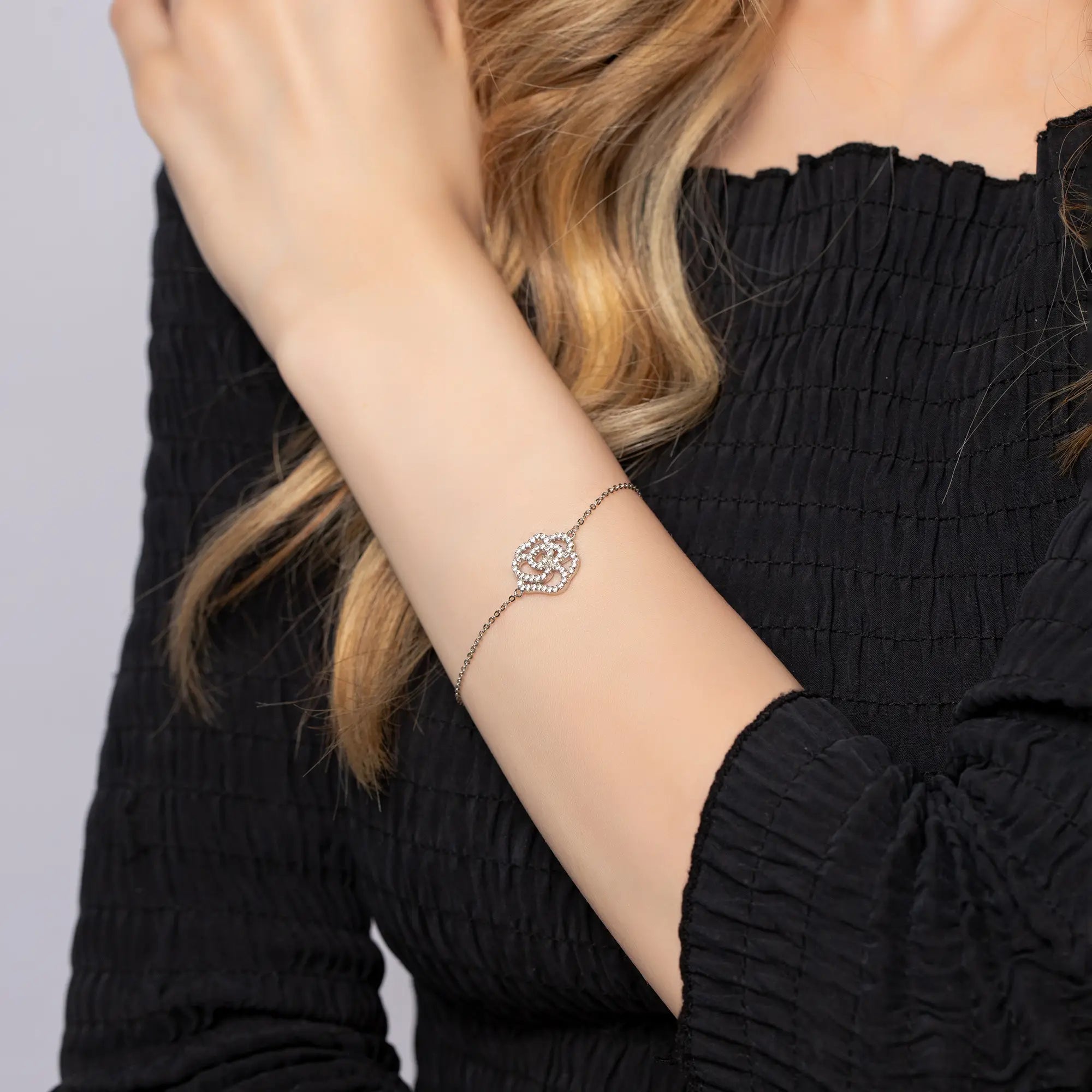 Lotus Flower Silver Bracelet for Women - Elegant Sterling Silver Jewelry Gift for Her - Perfect for Weddings, Parties & Everyday Wear