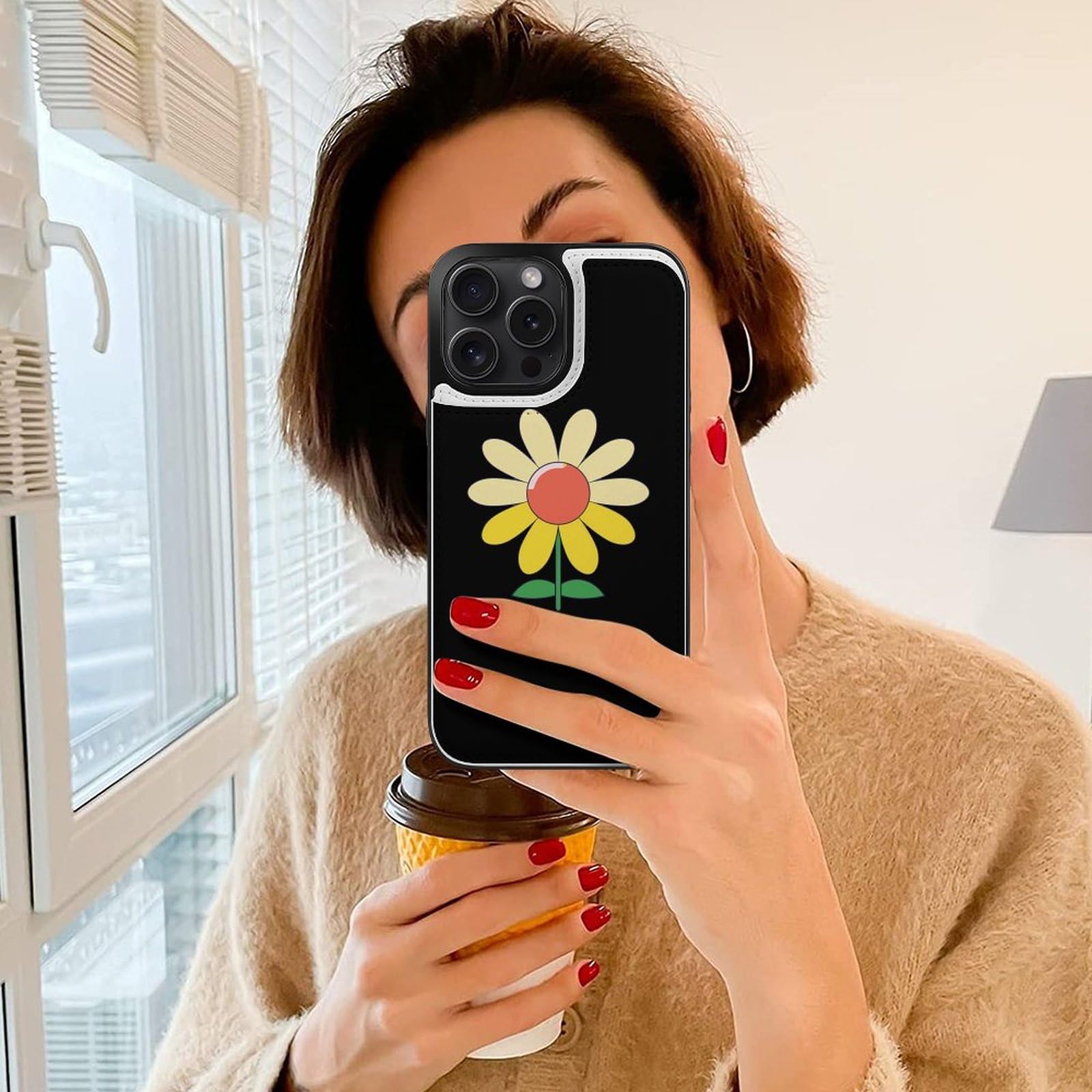 Cute Sunflower Wallet Case with Card Holder - Flip Phone Wallet for iPhone & Samsung | Perfect for Everyday Use, Travel & Shopping