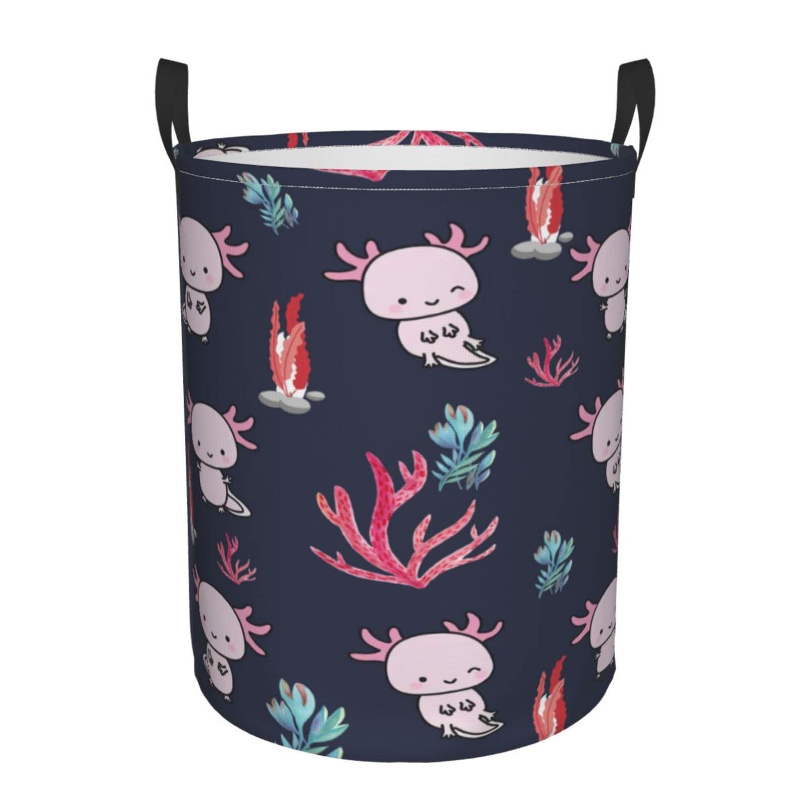 Itvoeku Collapsible Round Laundry Basket - Foldable Clothes Hamper & Toy Storage Organizer for Home, Bedroom, Kids Room - Durable & Stylish Home Decor Basket