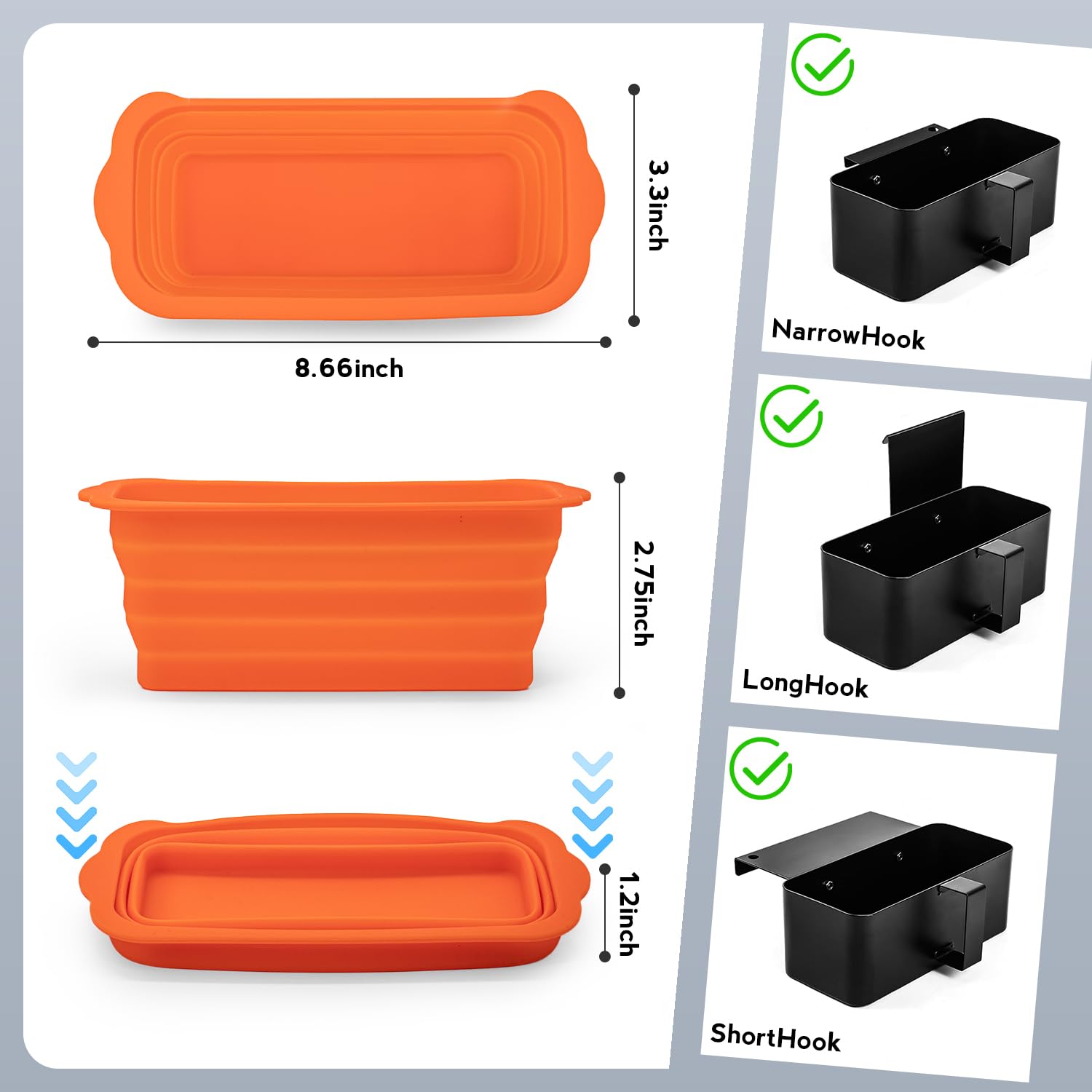 **2 Pack Reusable Silicone Grease Cup Liners for Blackstone Griddles (36, 28, 22, 17 Inch) – Durable Oil Catcher & Drip Pan Accessories for Outdoor BBQ, Camping & Backyard Grilling**